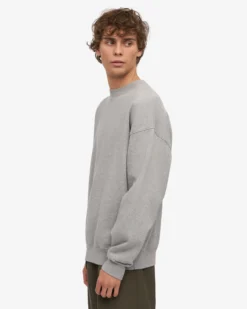 Organic Oversized Crew - Heather Grey