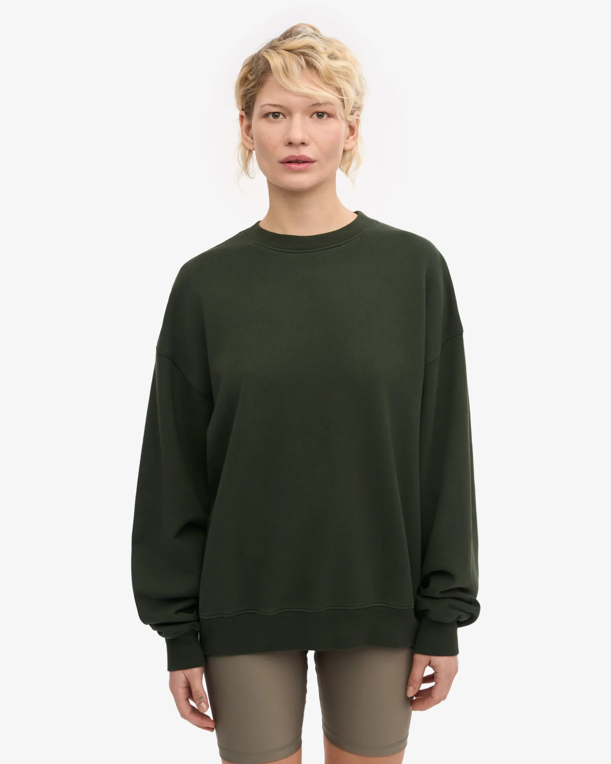 Organic Oversized Crew - Hunter Green