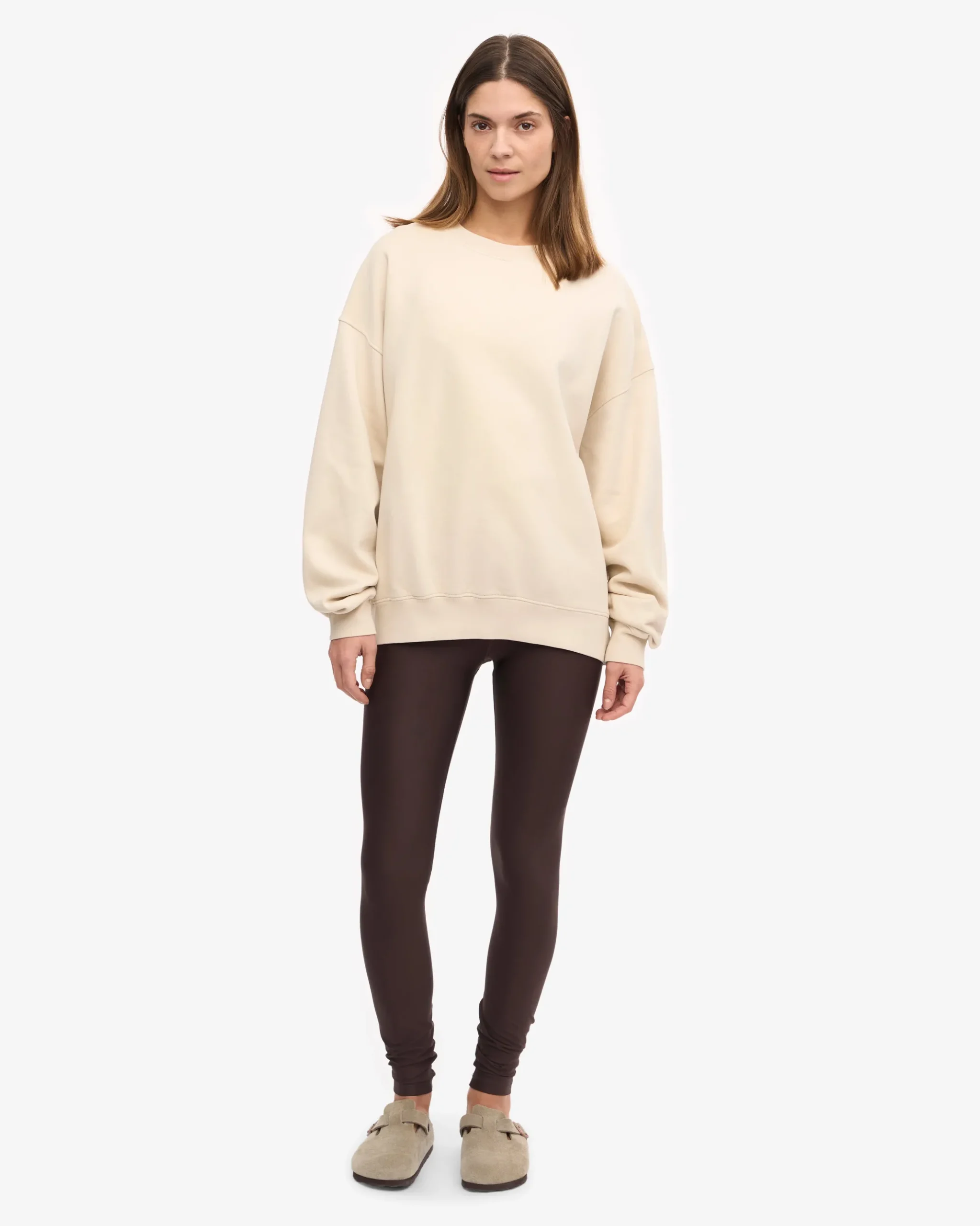 Organic Oversized Crew - Ivory White