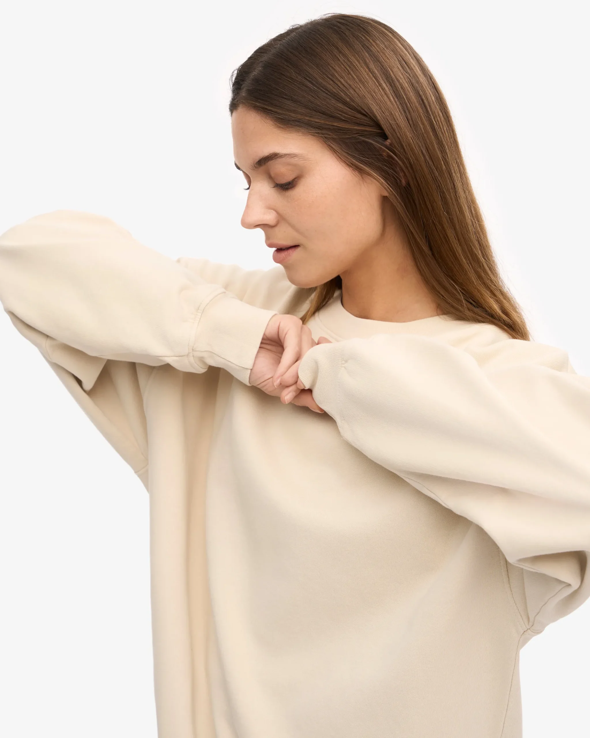 Organic Oversized Crew - Ivory White