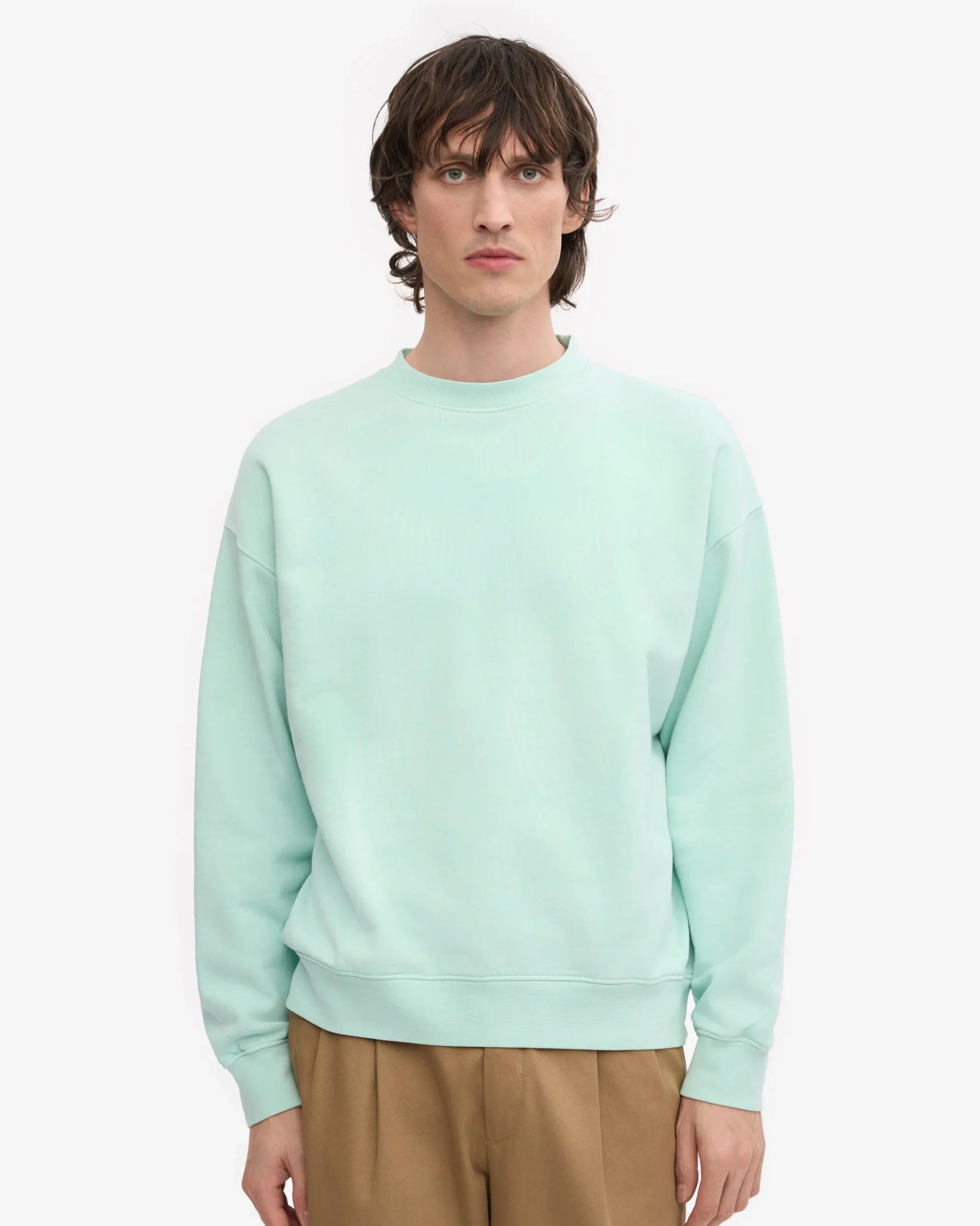 Organic Oversized Crew - Light Aqua