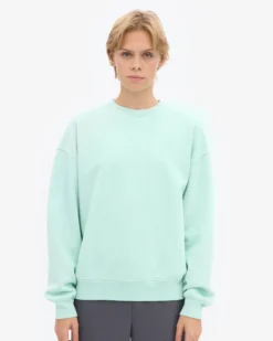 Organic Oversized Crew - Light Aqua