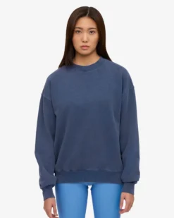 Organic Oversized Crew - Neptune Blue