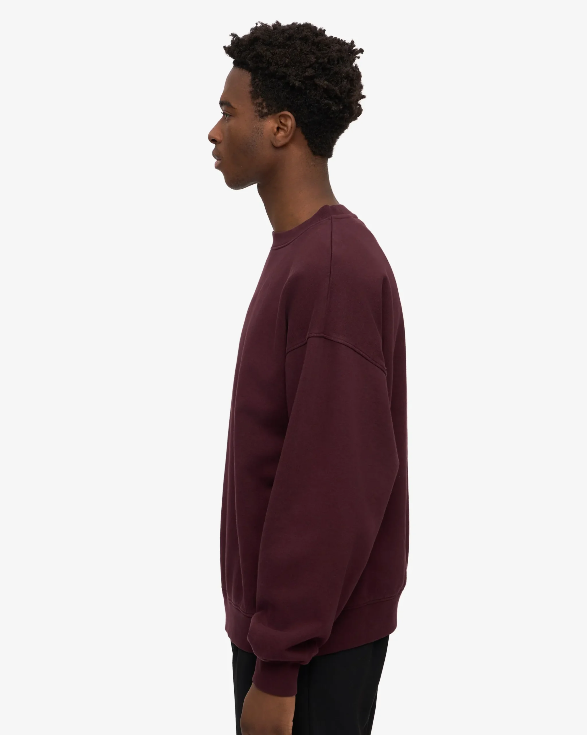 Organic Oversized Crew - Oxblood Red