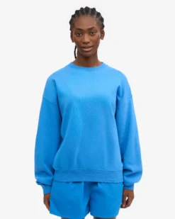 Organic Oversized Crew - Pacific Blue