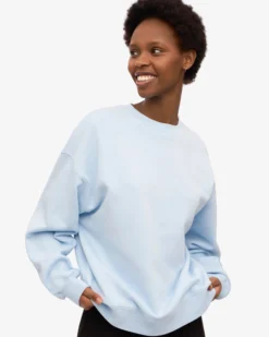 Organic Oversized Crew - Polar Blue