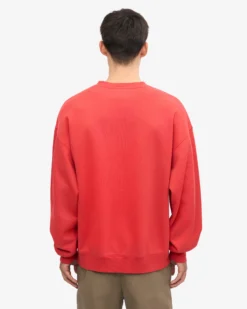 Organic Oversized Crew - Red Tangerine