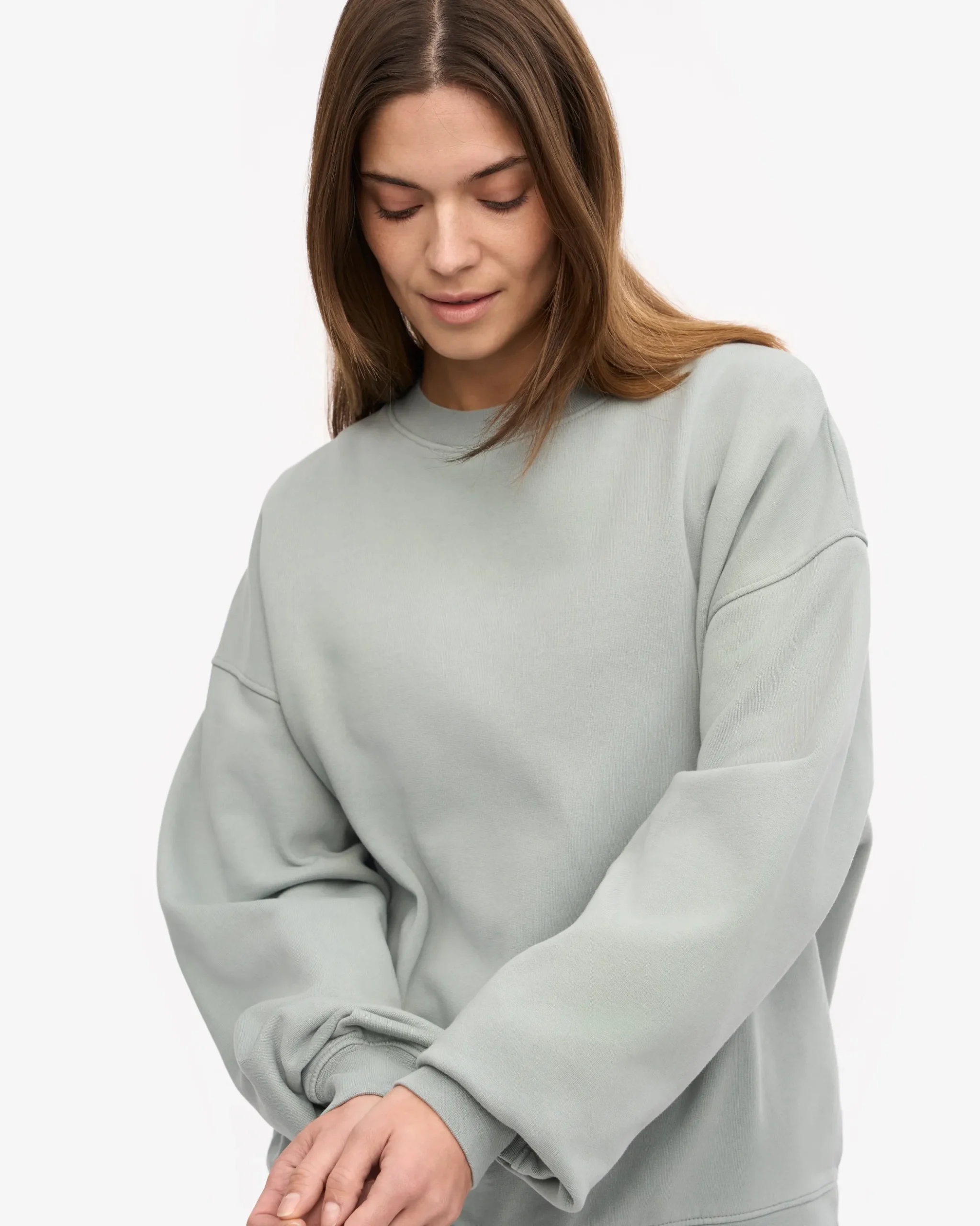 Organic Oversized Crew - Steel Blue