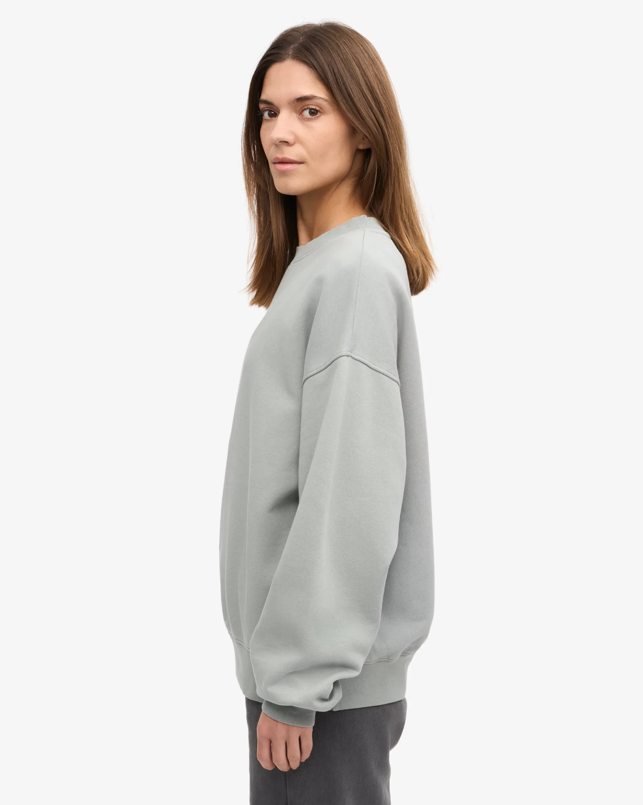 Organic Oversized Crew - Steel Blue