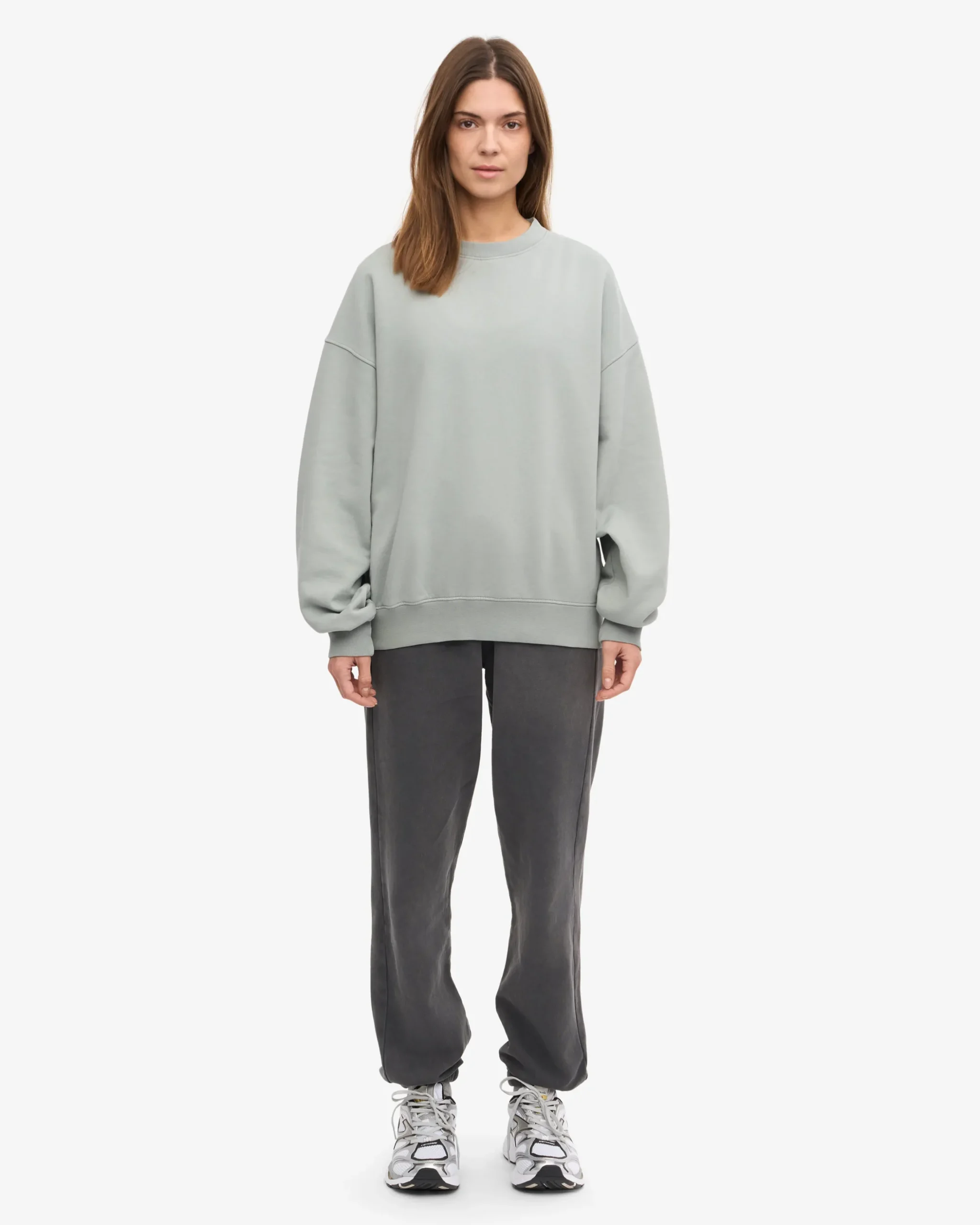 Organic Oversized Crew - Steel Blue
