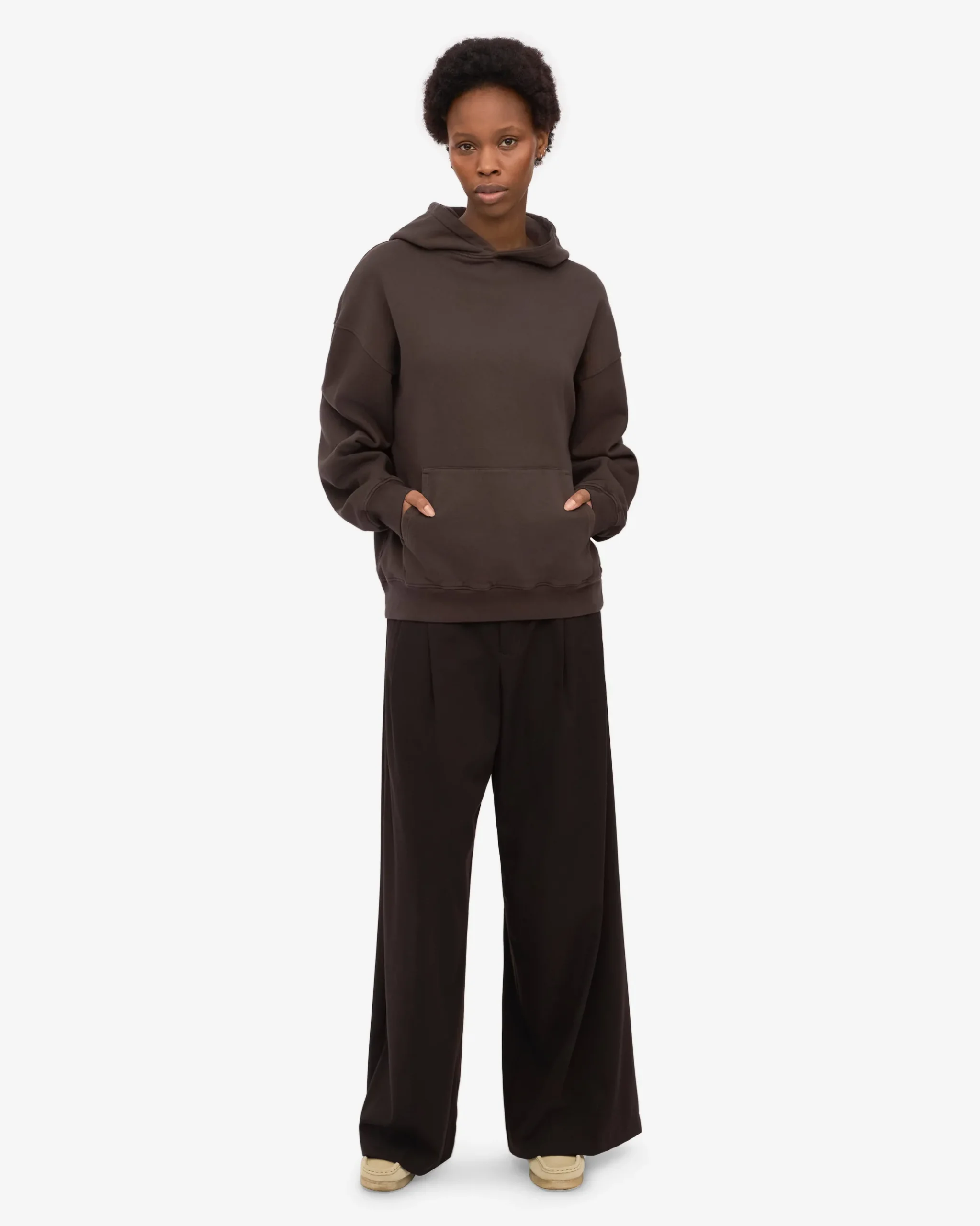 Organic Oversized Hood - Coffee Brown