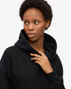 Organic Oversized Hood - Deep Black