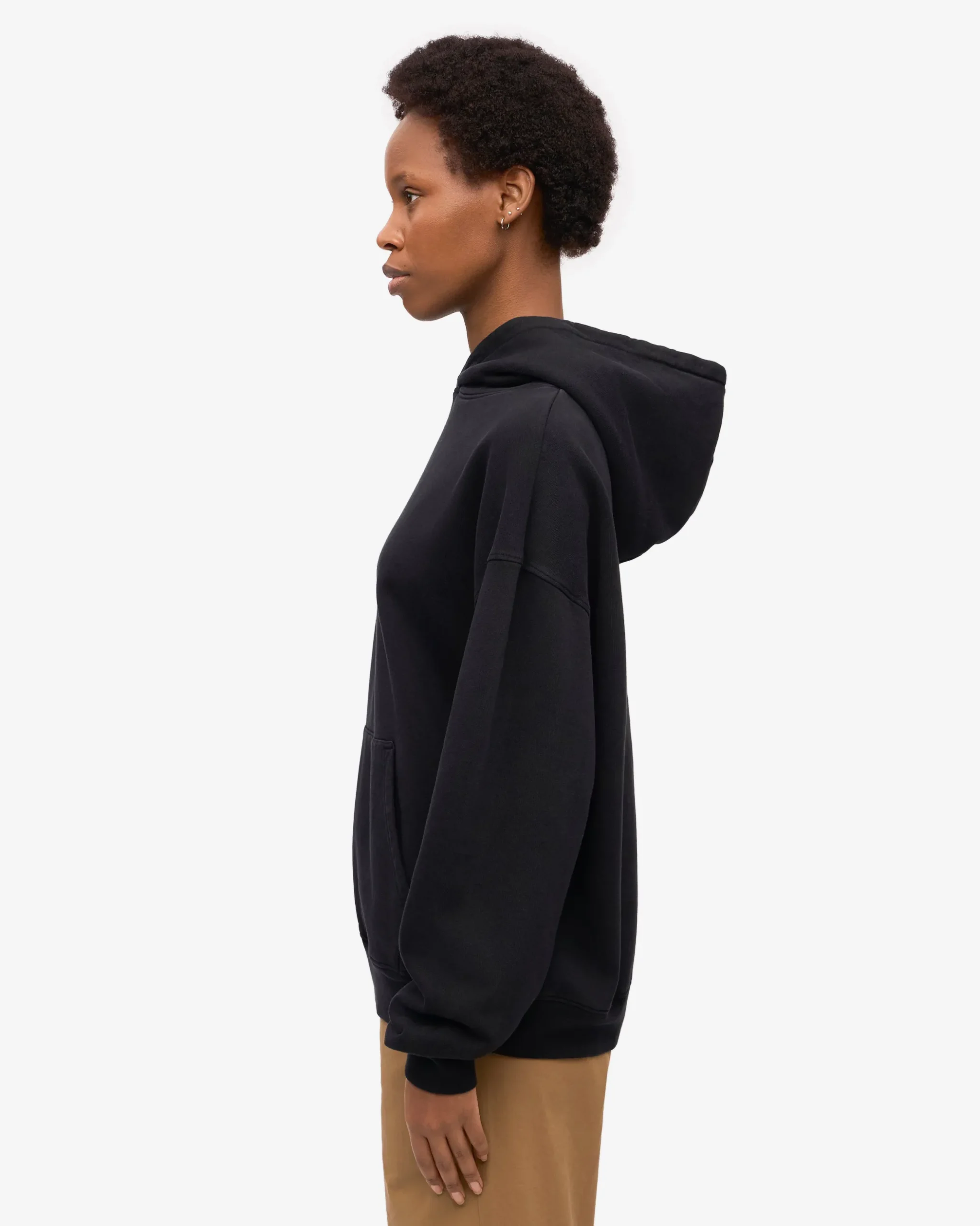 Organic Oversized Hood - Deep Black