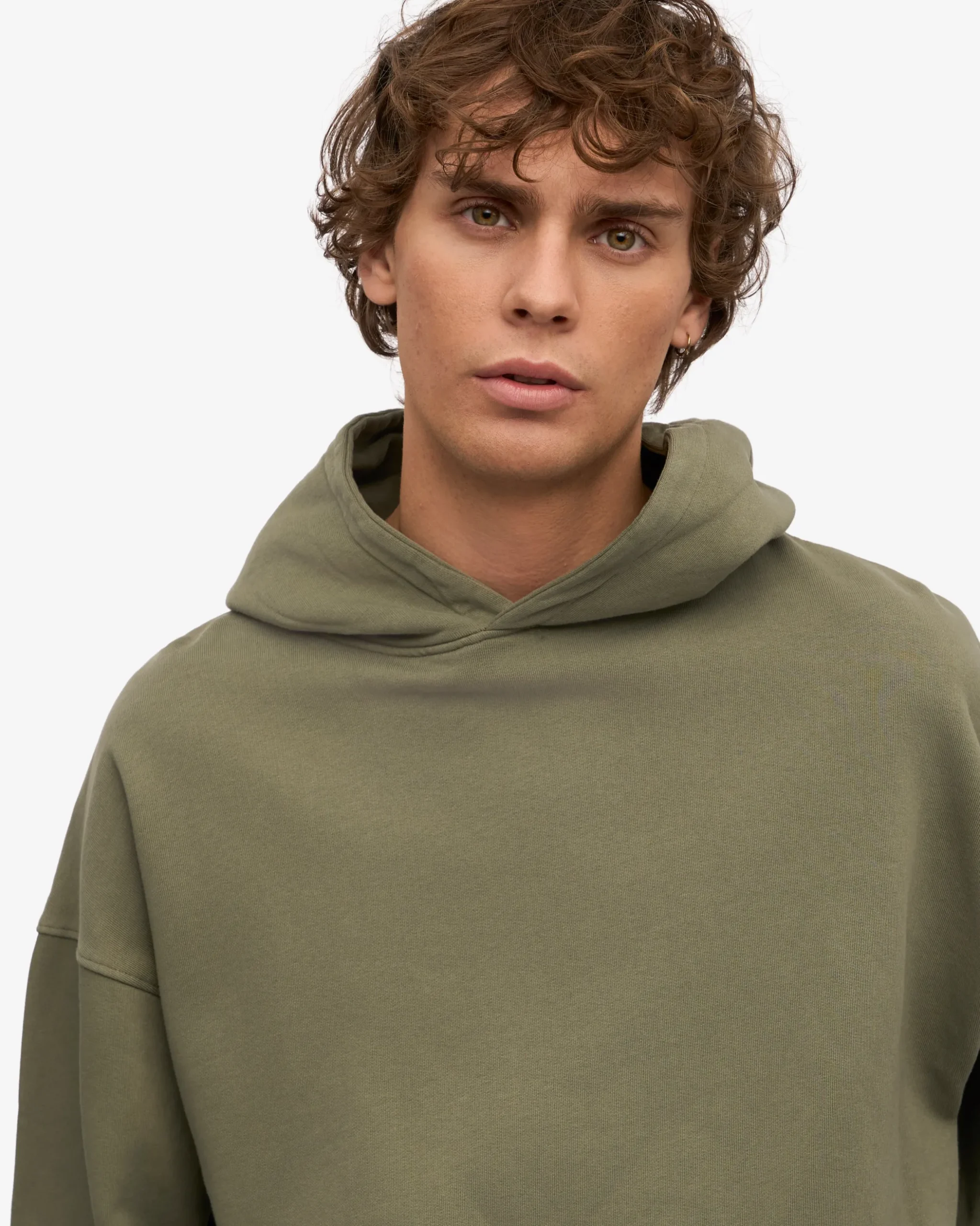 Organic Oversized Hood - Dusty Olive