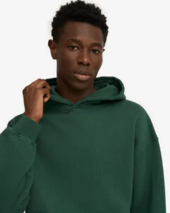 Organic Oversized Hood - Emerald Green