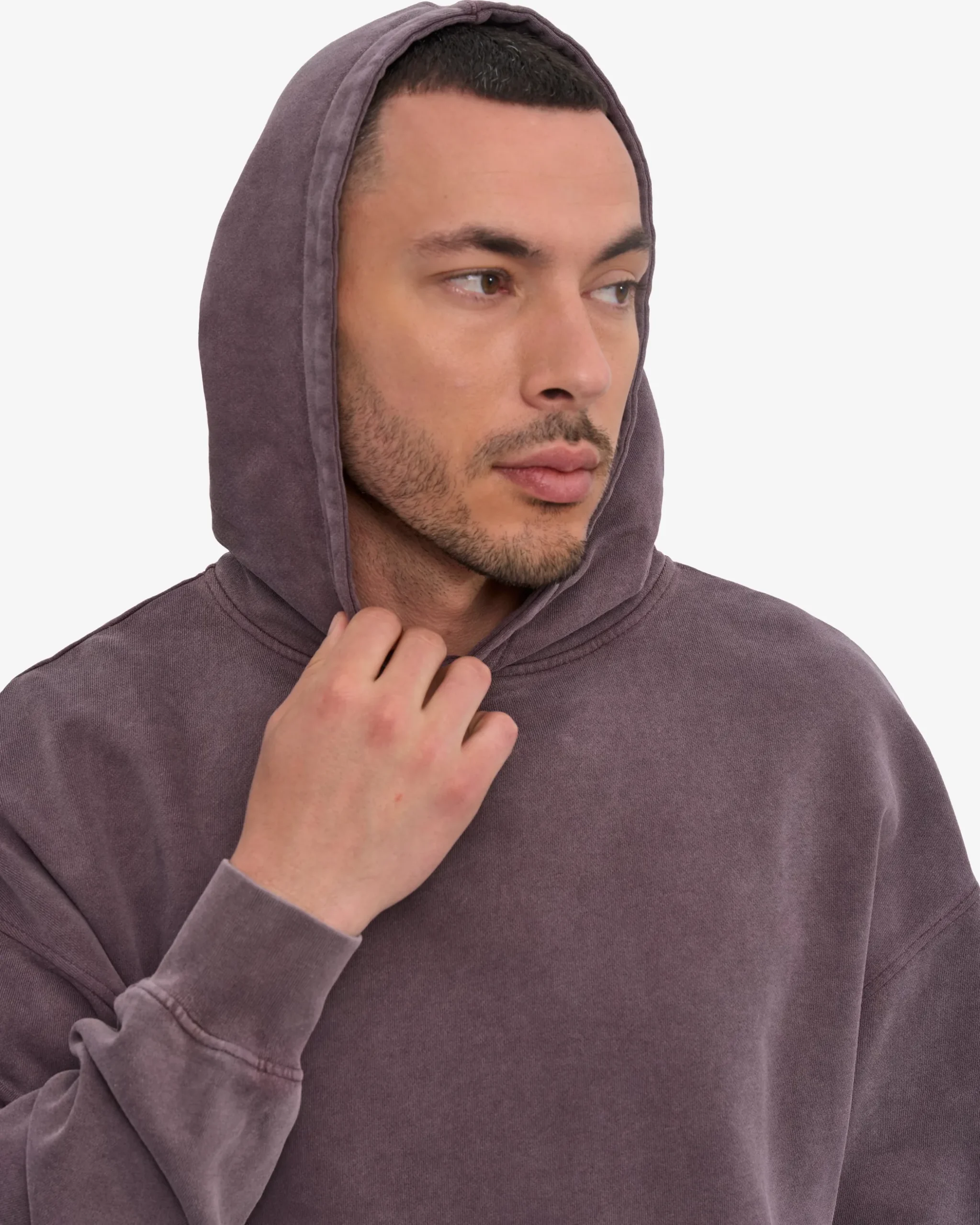 Organic Oversized Hood - Faded Grape