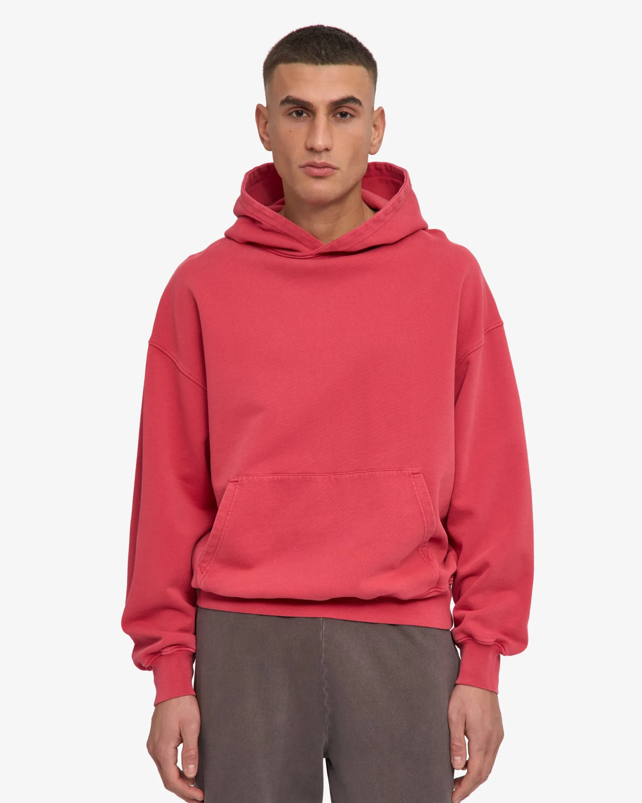 Organic Oversized Hood - Faded Red