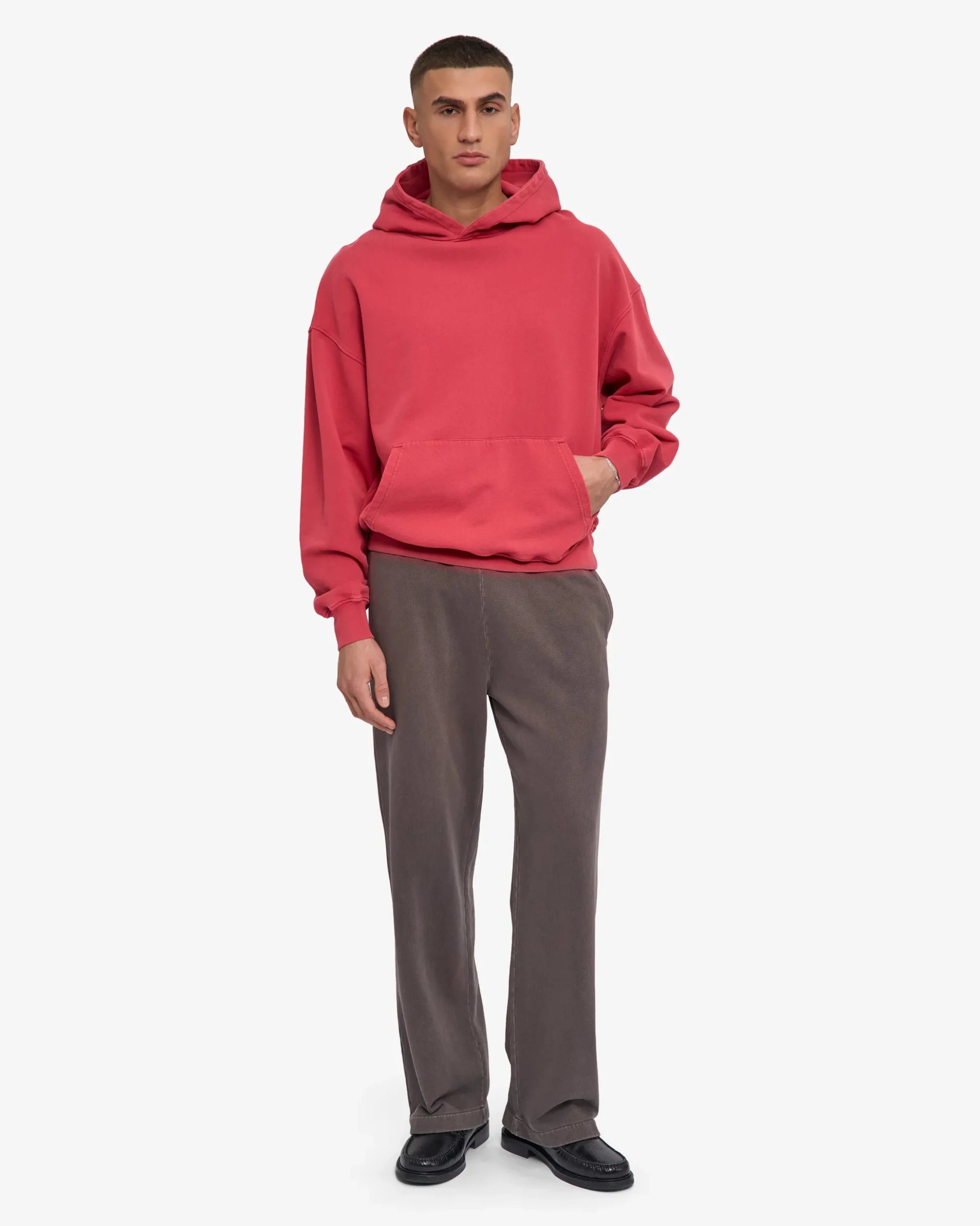 Organic Oversized Hood - Faded Red