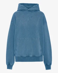Organic Oversized Hood - Faded Indigo