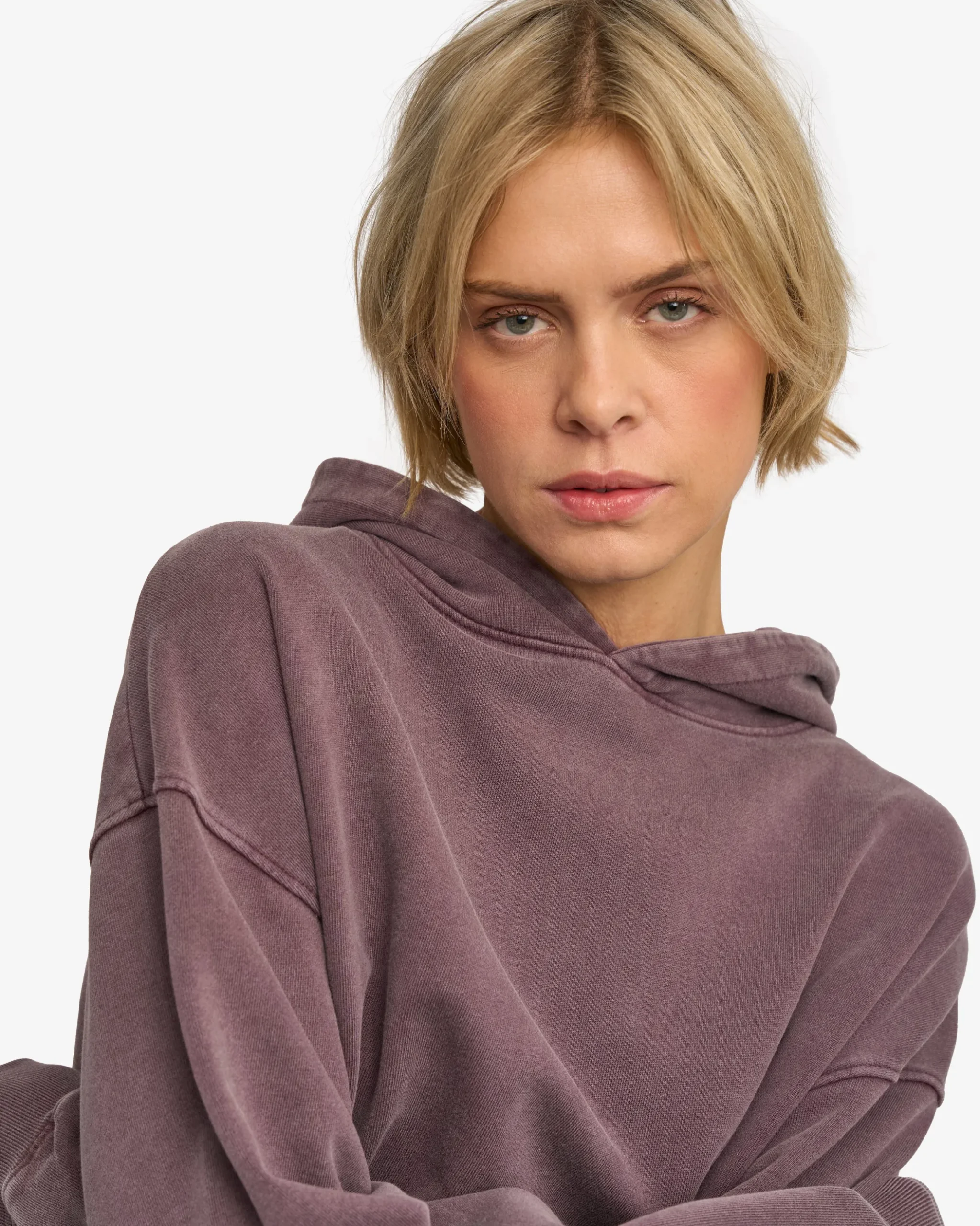 Organic Oversized Hood - Faded Grape