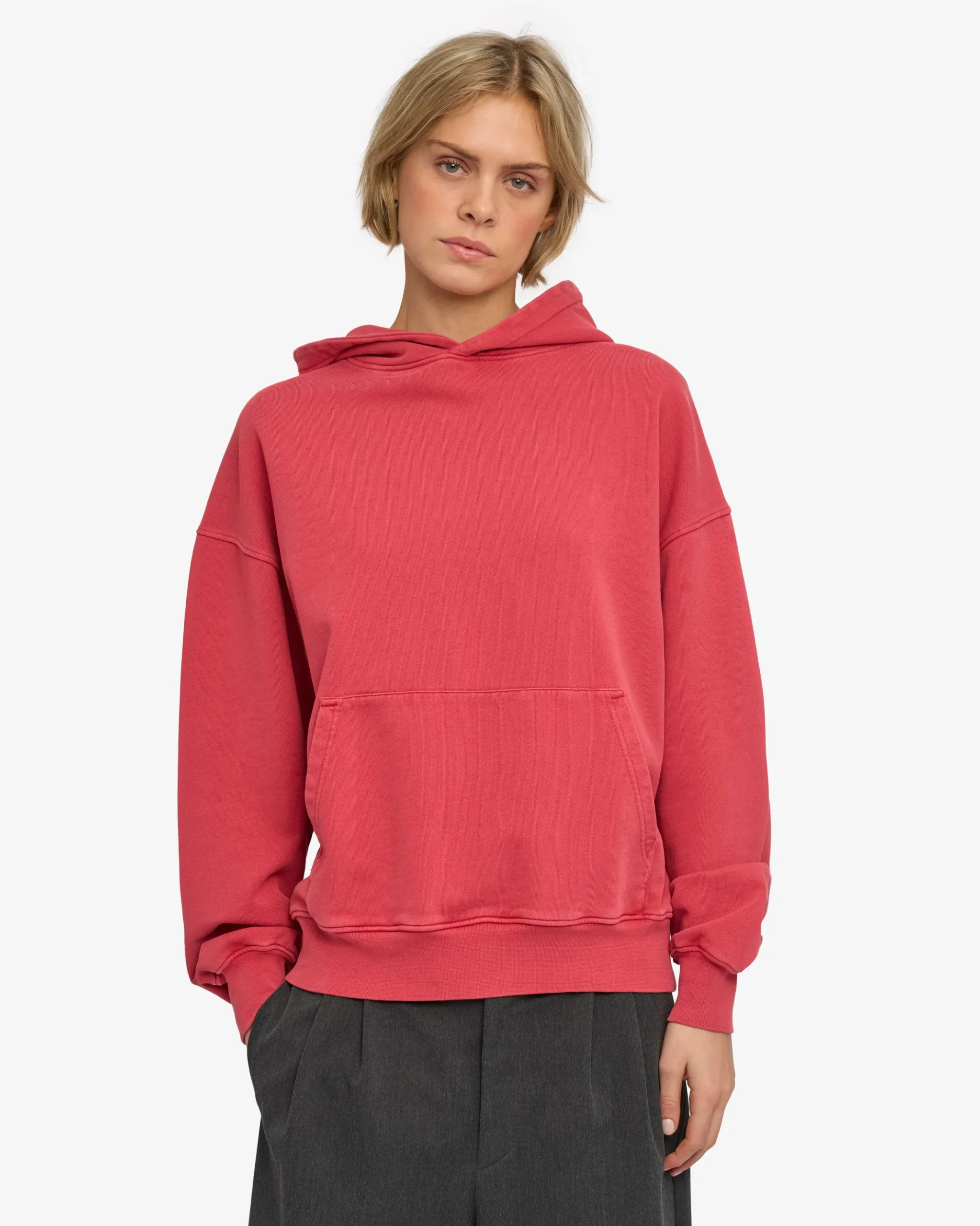 Organic Oversized Hood - Faded Red