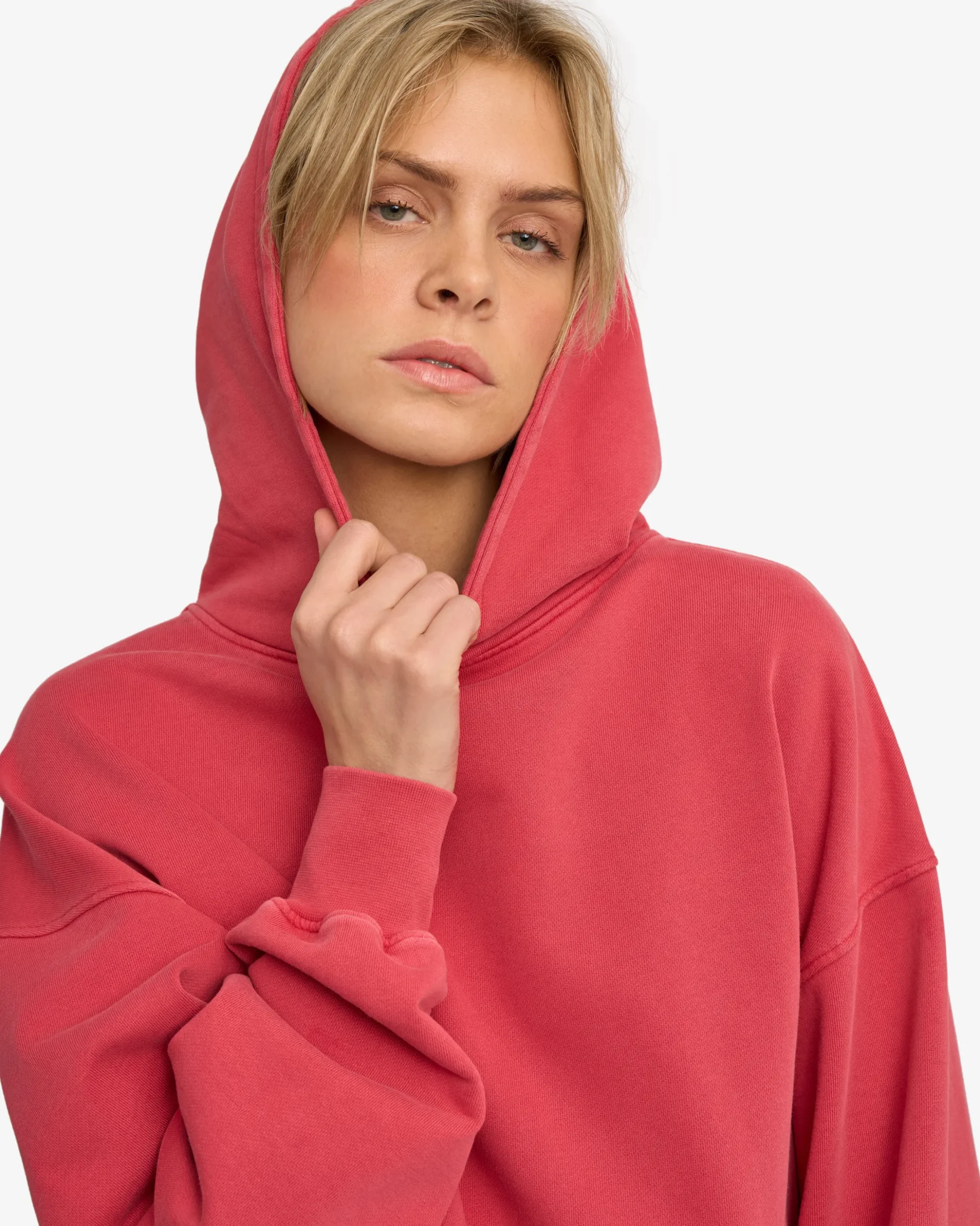 Organic Oversized Hood - Faded Red