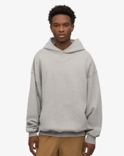 Organic Oversized Hood - Heather Grey
