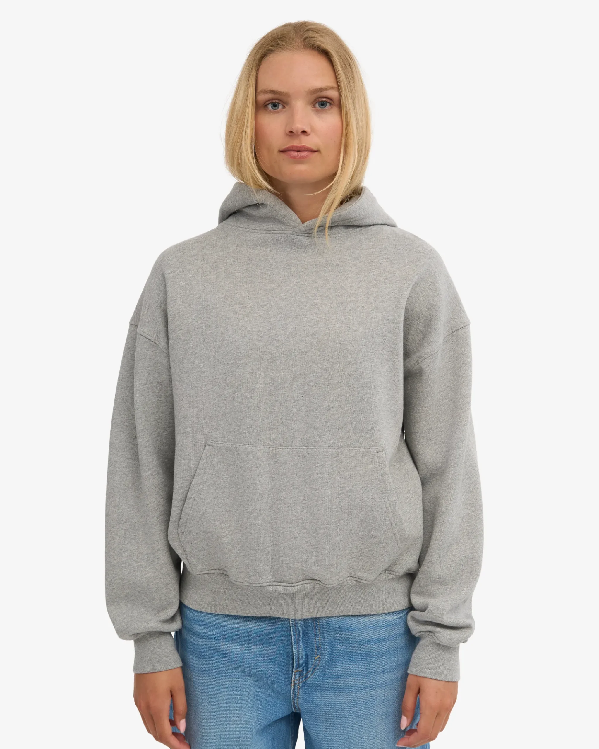 Organic Oversized Hood - Heather Grey