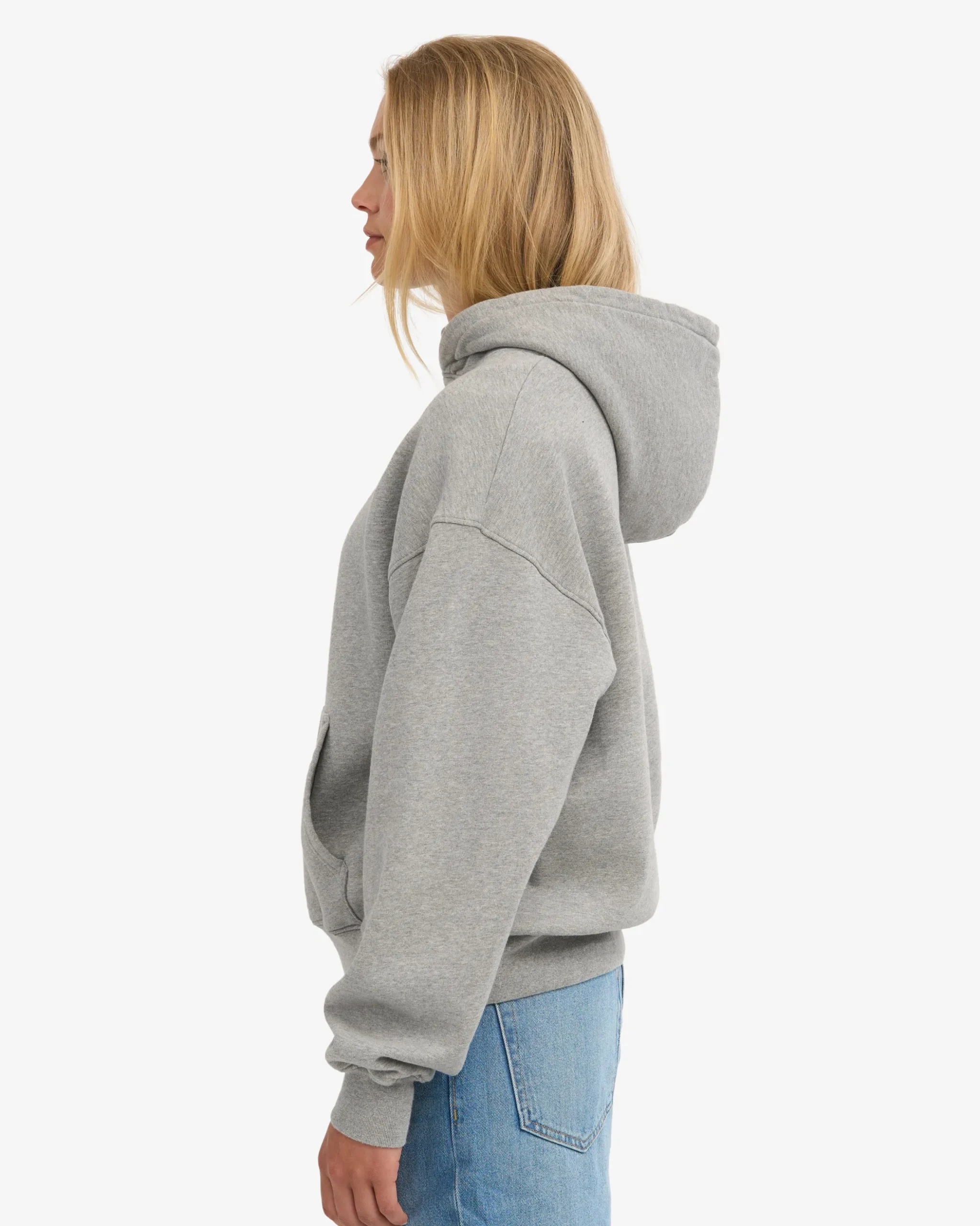 Organic Oversized Hood - Heather Grey