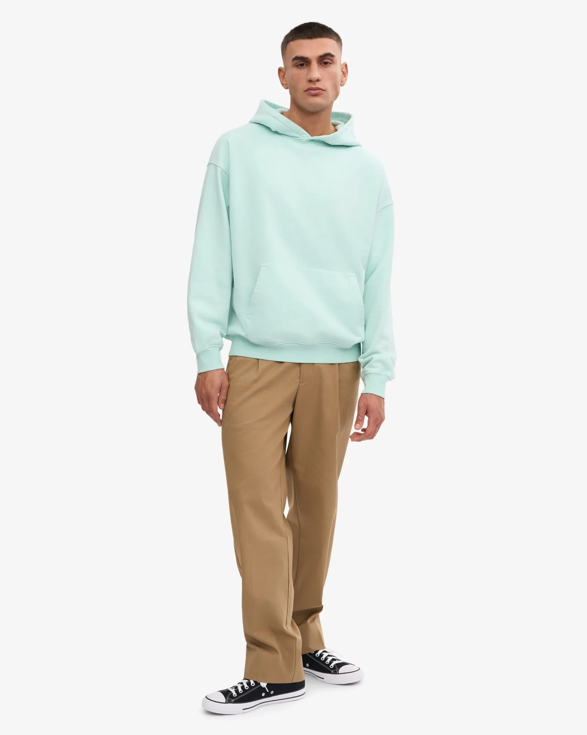 Organic Oversized Hood - Light Aqua