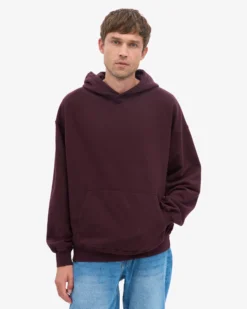 Organic Oversized Hood - Oxblood Red