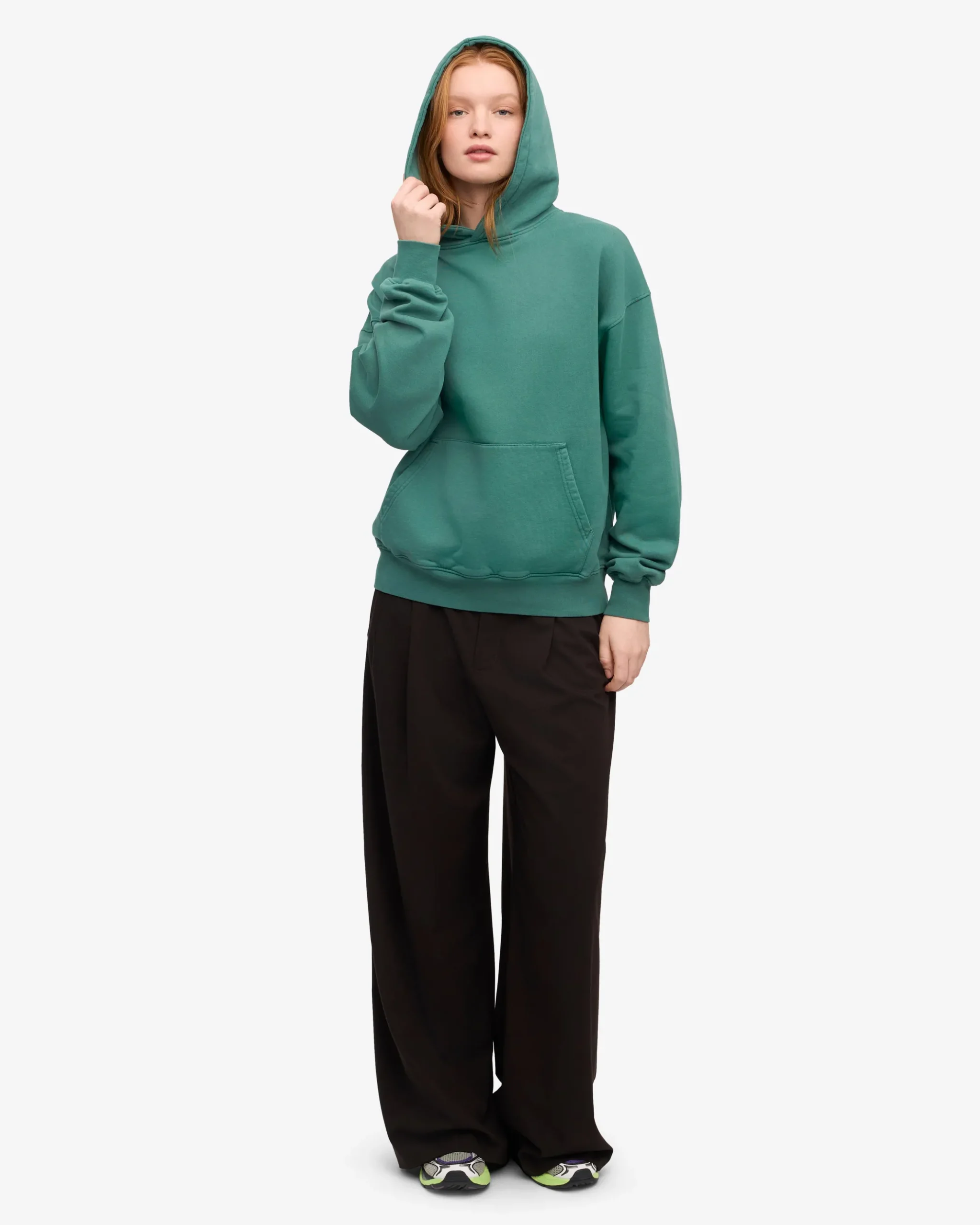 Organic Oversized Hood - Pine Green
