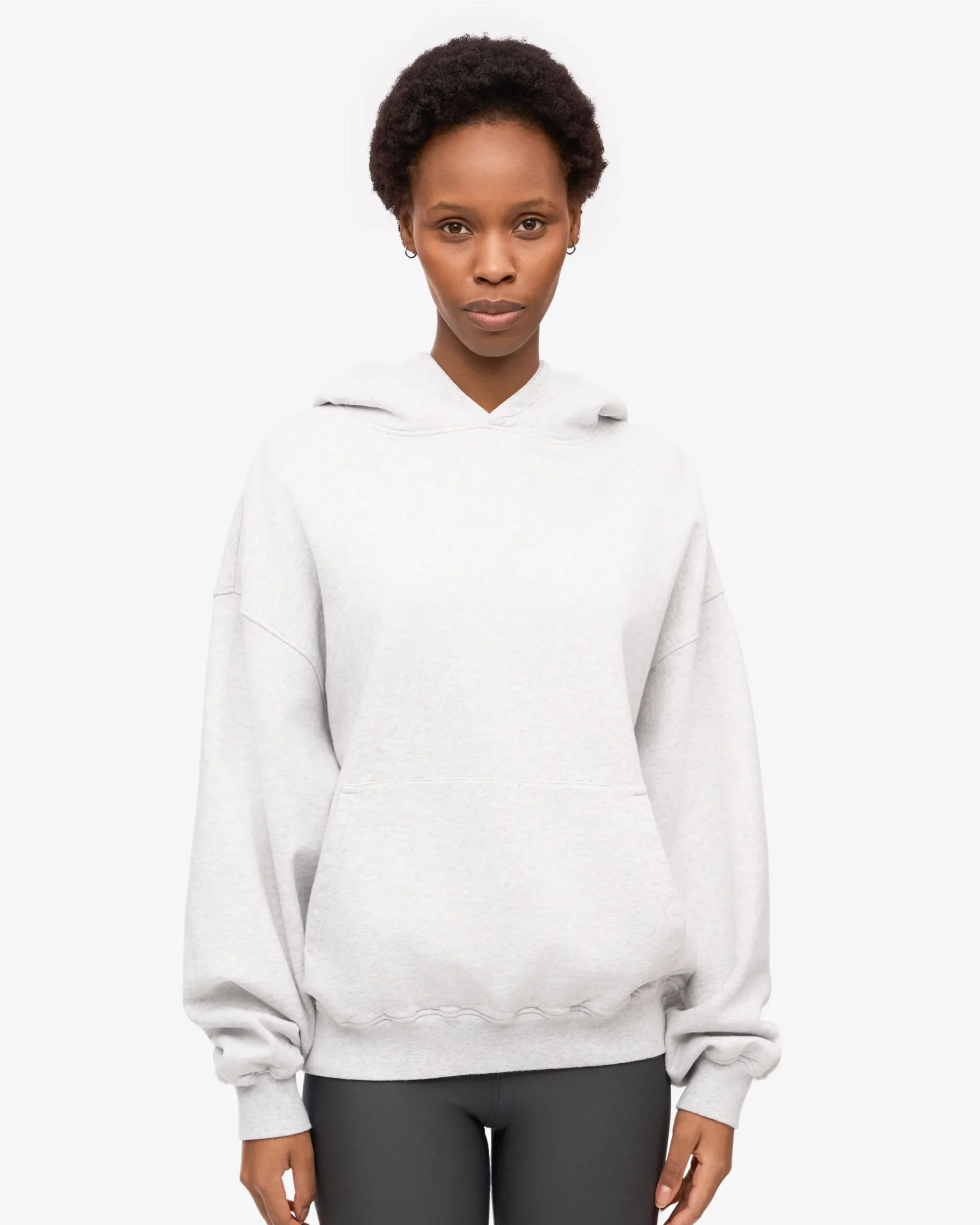 Organic Oversized Hood - Snow Melange
