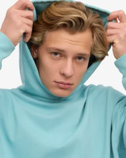 Organic Oversized Hood - Teal Blue