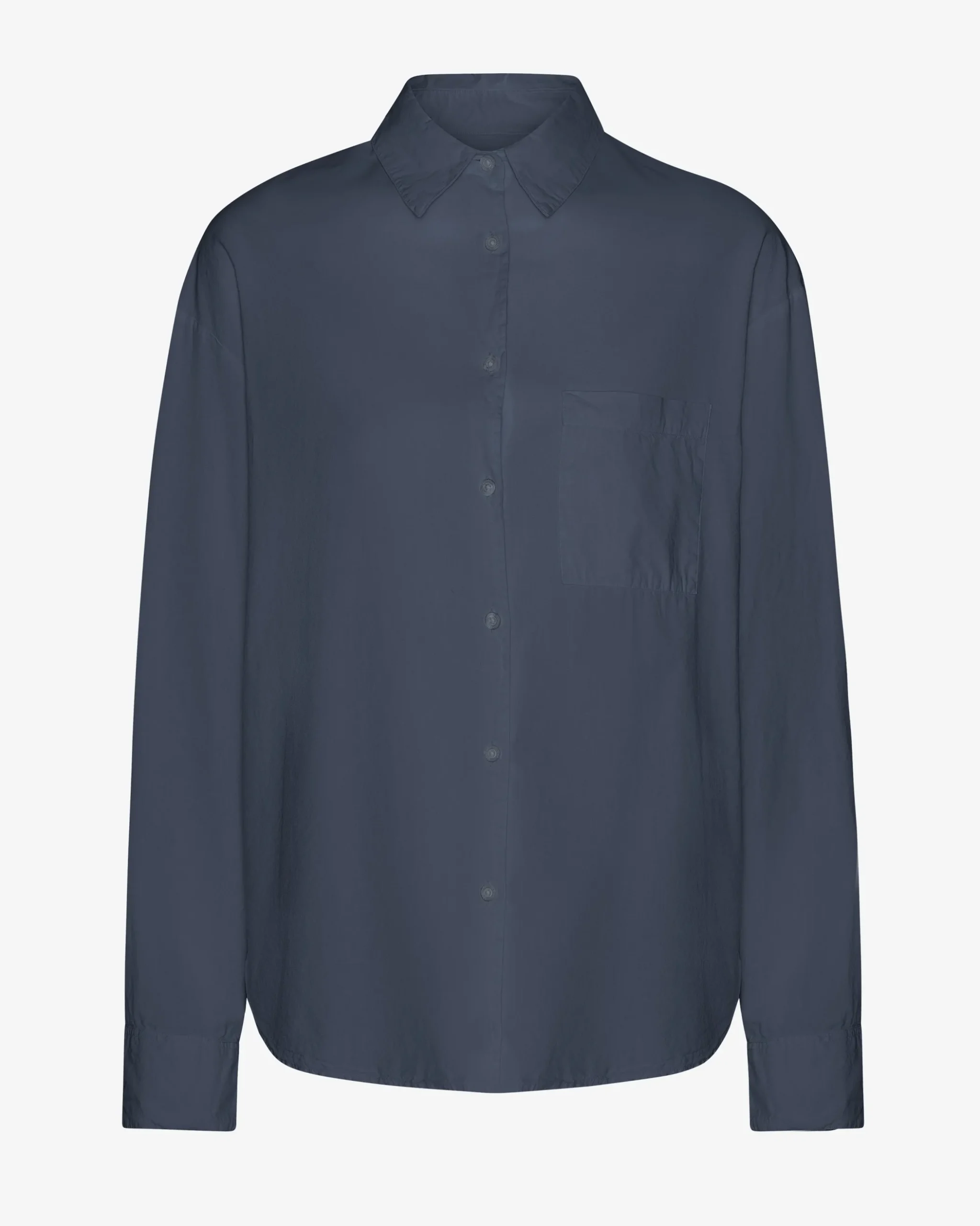 Organic Oversized Shirt - Petrol Blue