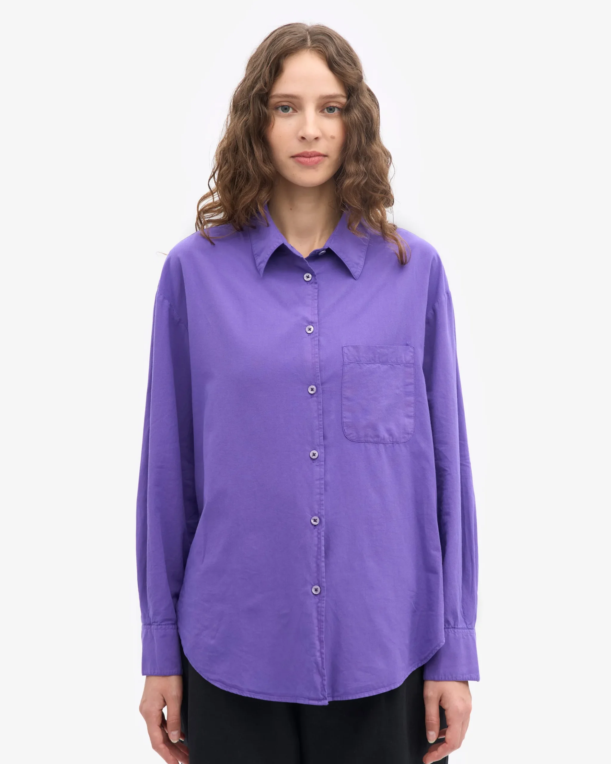 Organic Oversized Shirt - Ultra Violet