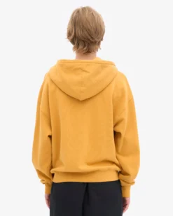 Organic Oversized Zip Hood - Burned Yellow