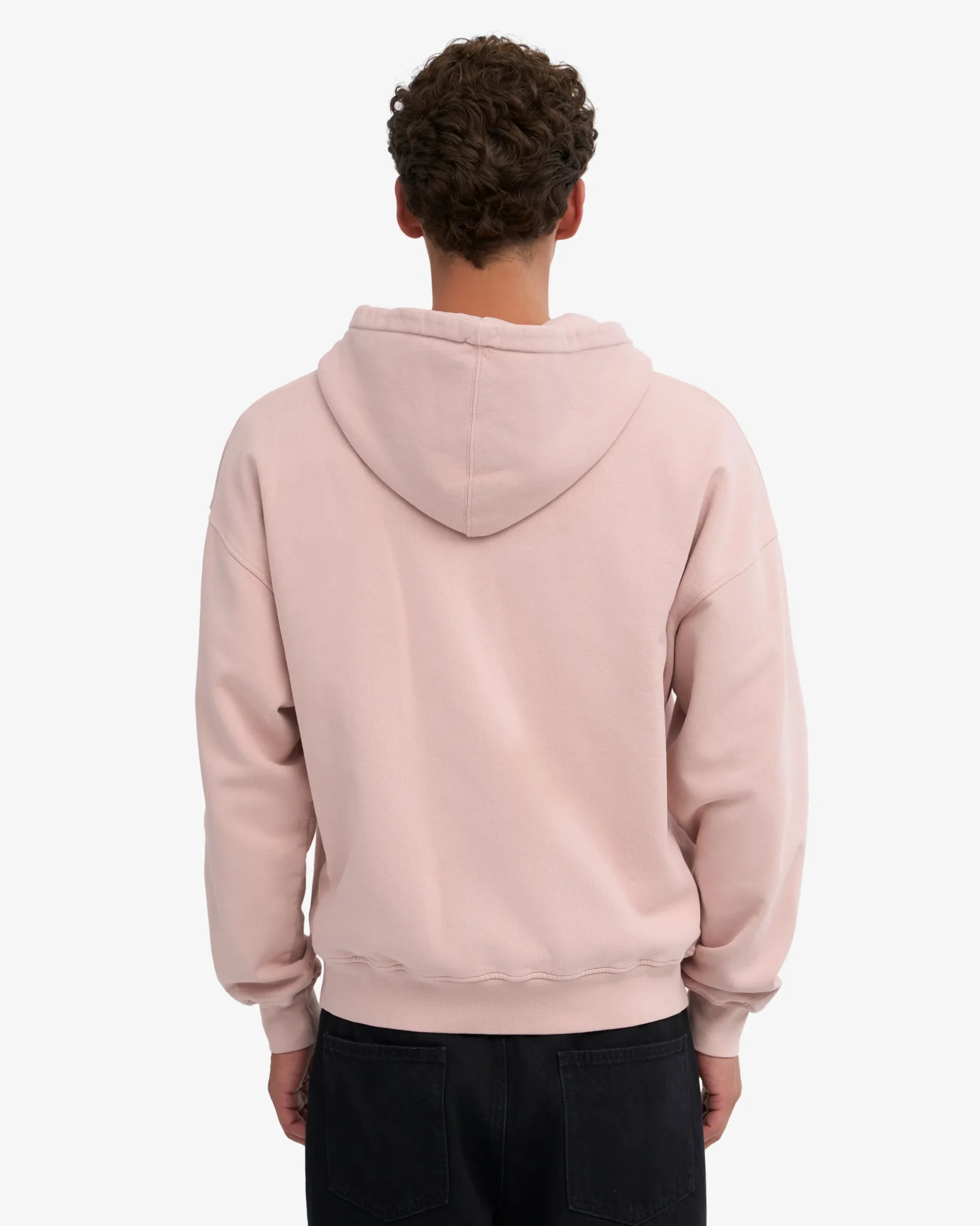 Organic Oversized Zip Hood - Faded Pink