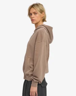 Organic Oversized Zip Hood - Faded Khaki