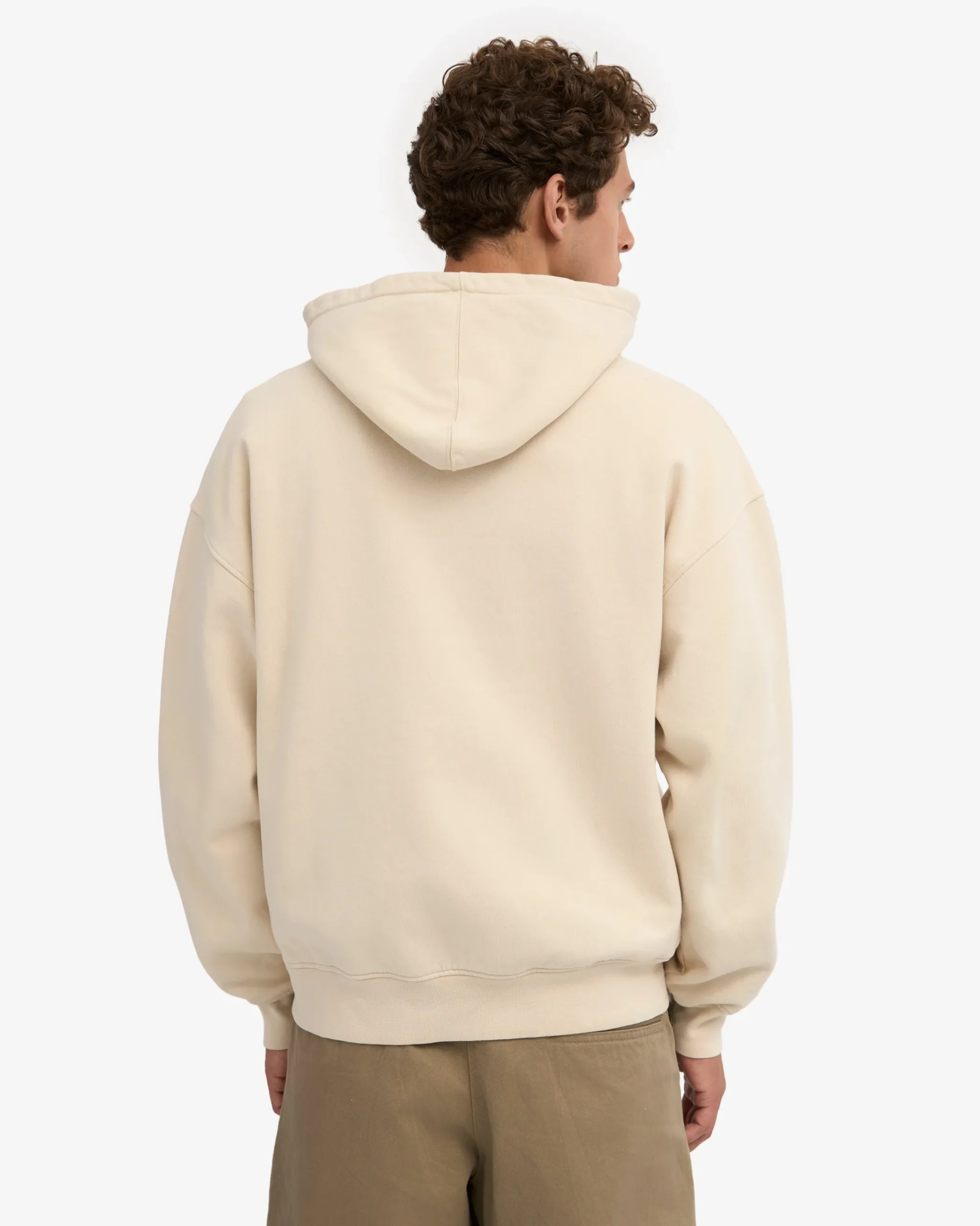 Organic Oversized Zip Hood - Ivory White