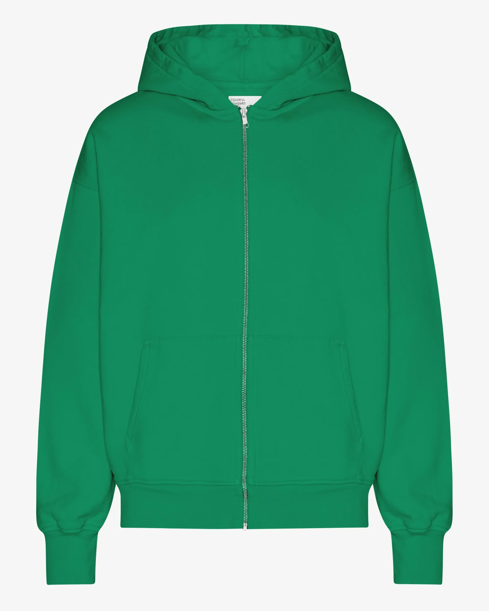 Organic Oversized Zip Hood - Kelly Green