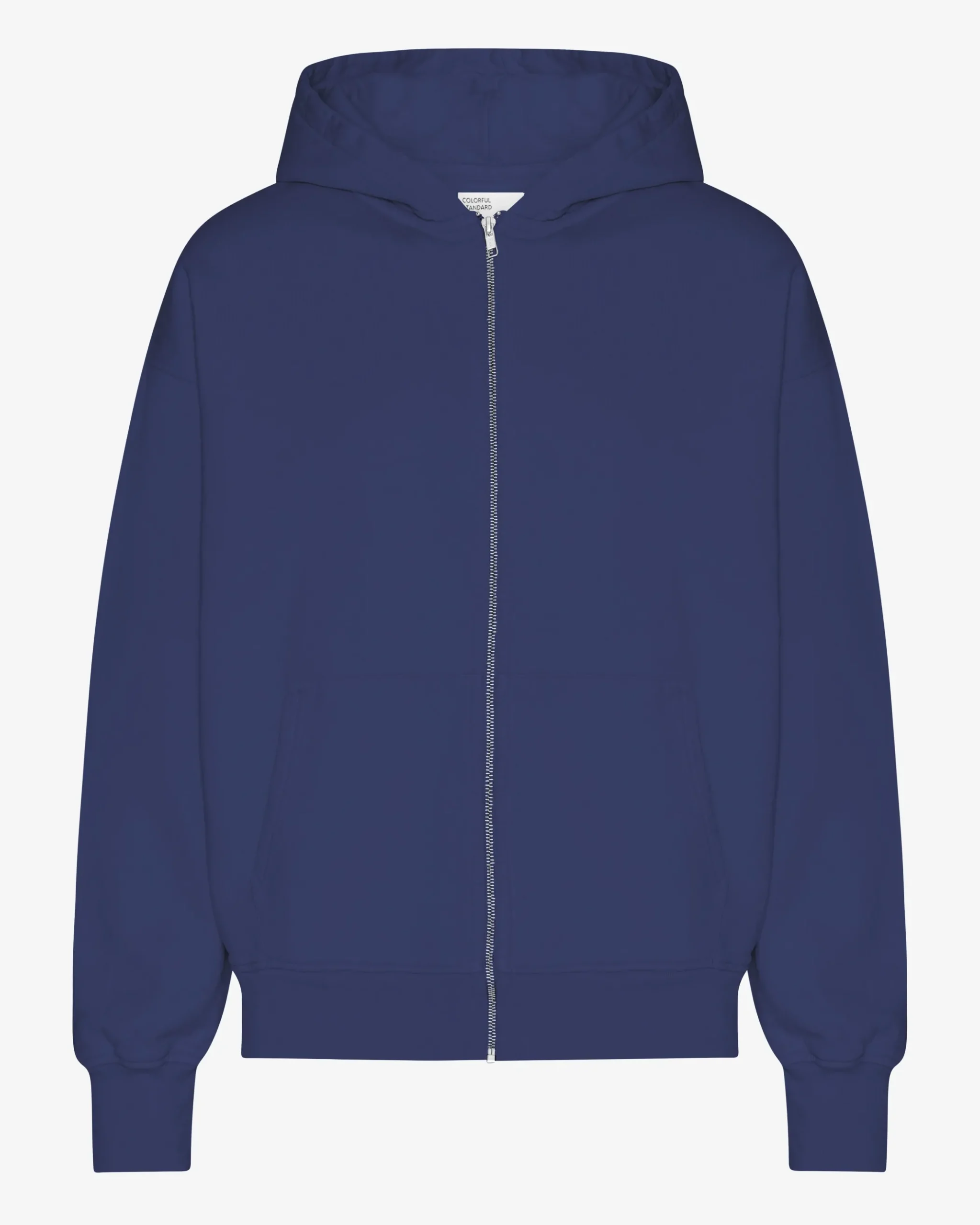 Organic Oversized Zip Hood - Marine Blue