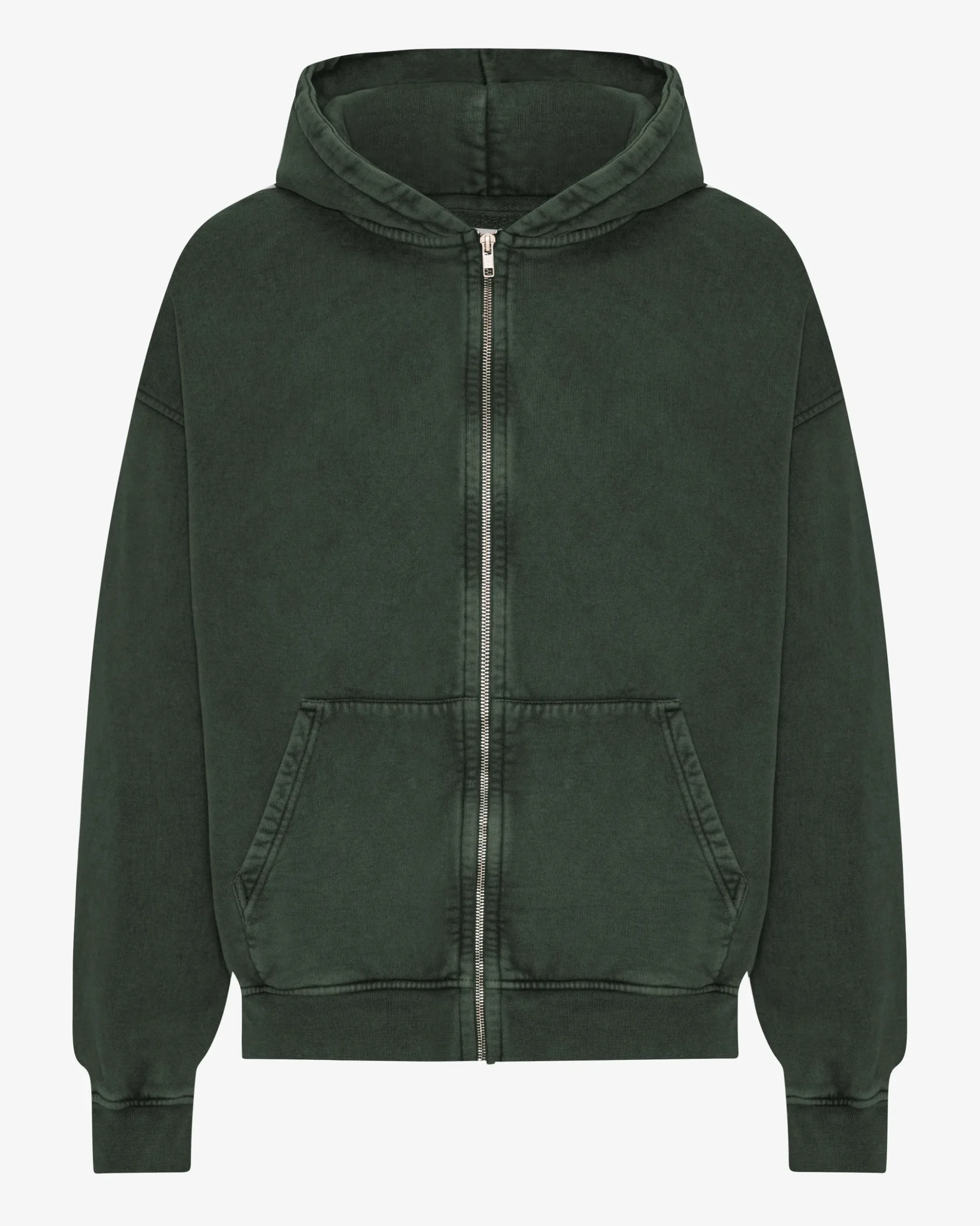 Organic Oversized Zip Hood - Midnight Forest