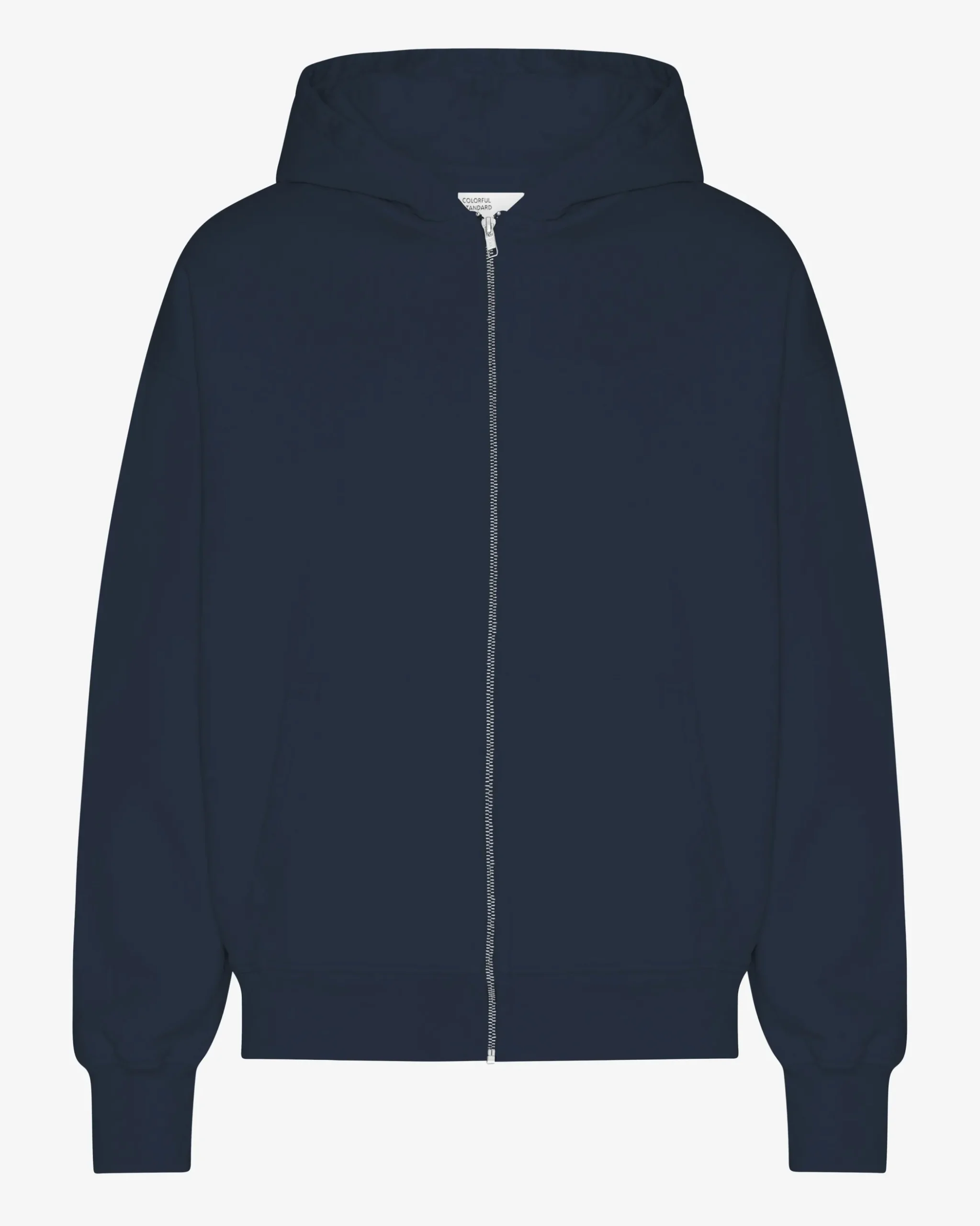 Organic Oversized Zip Hood - Navy Blue