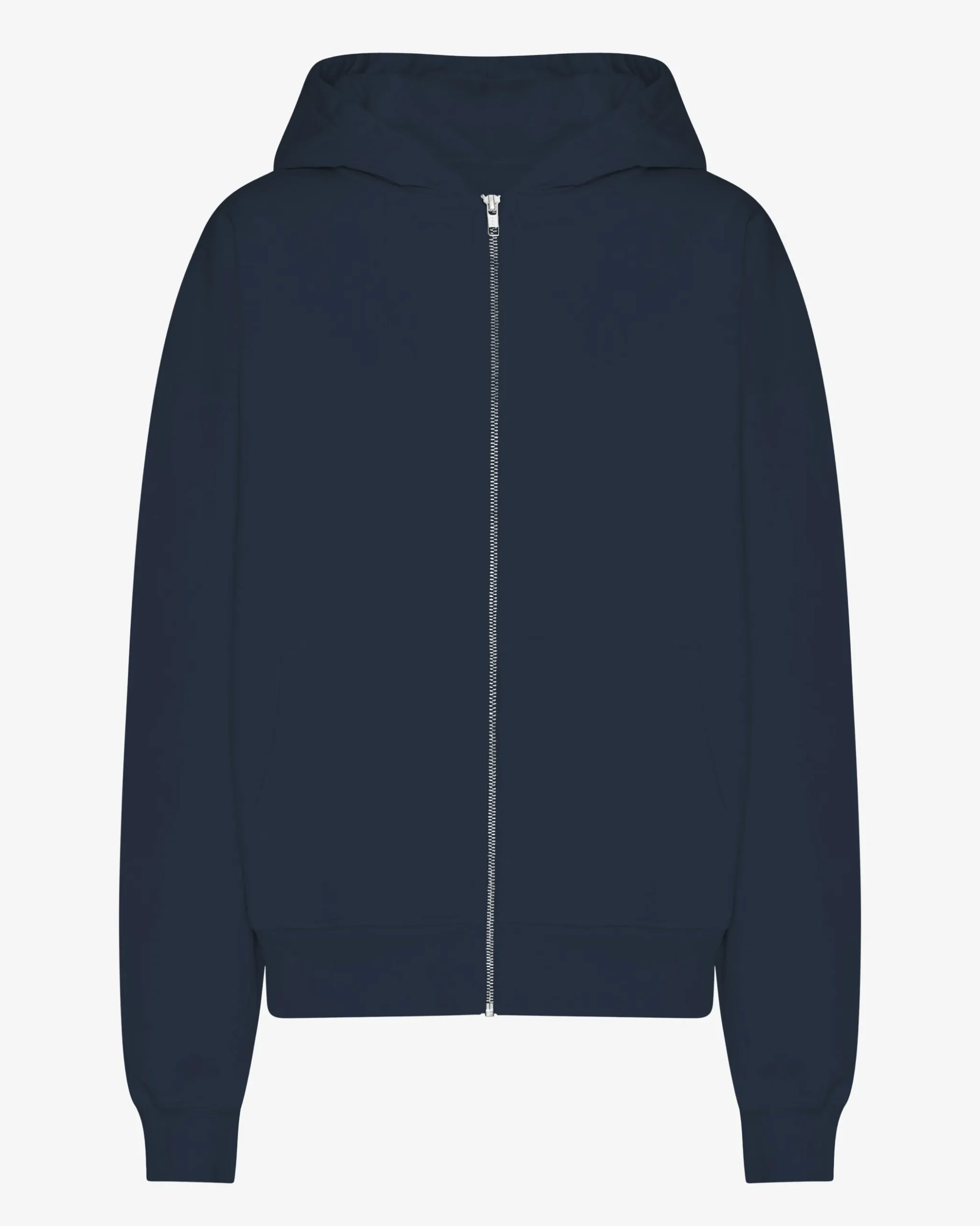 Organic Oversized Zip Hood - Navy Blue