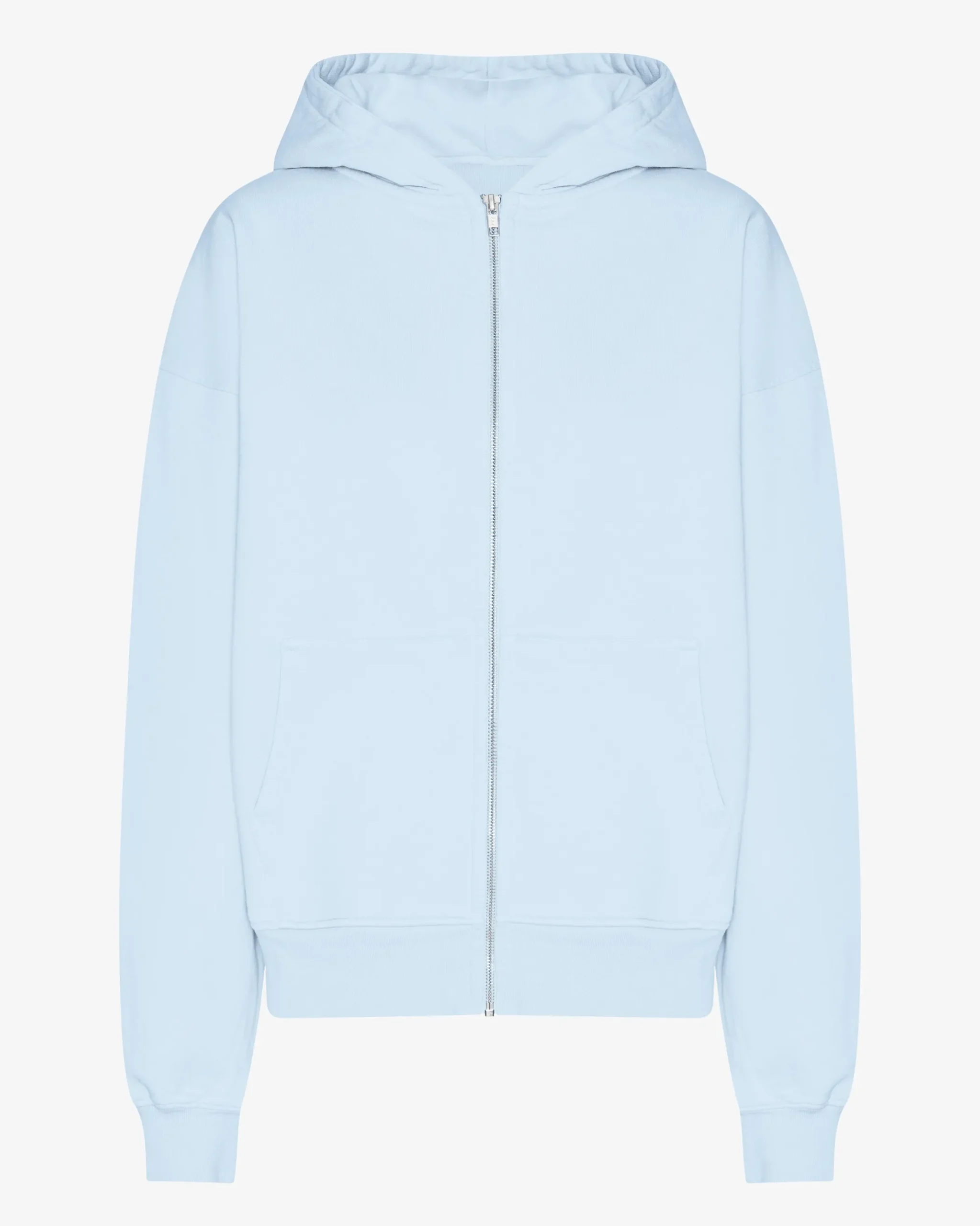 Organic Oversized Zip Hood - Polar Blue