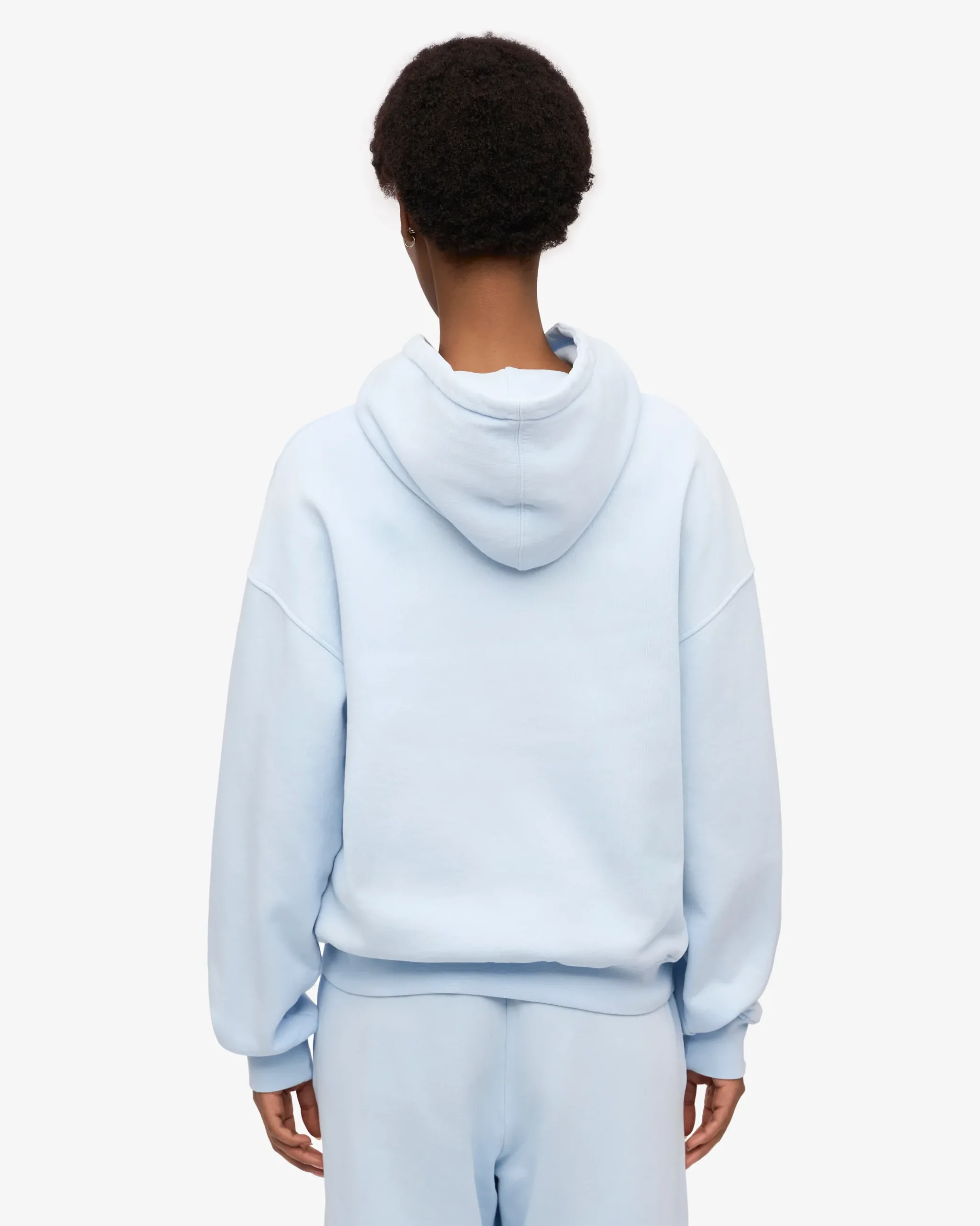 Organic Oversized Zip Hood - Polar Blue