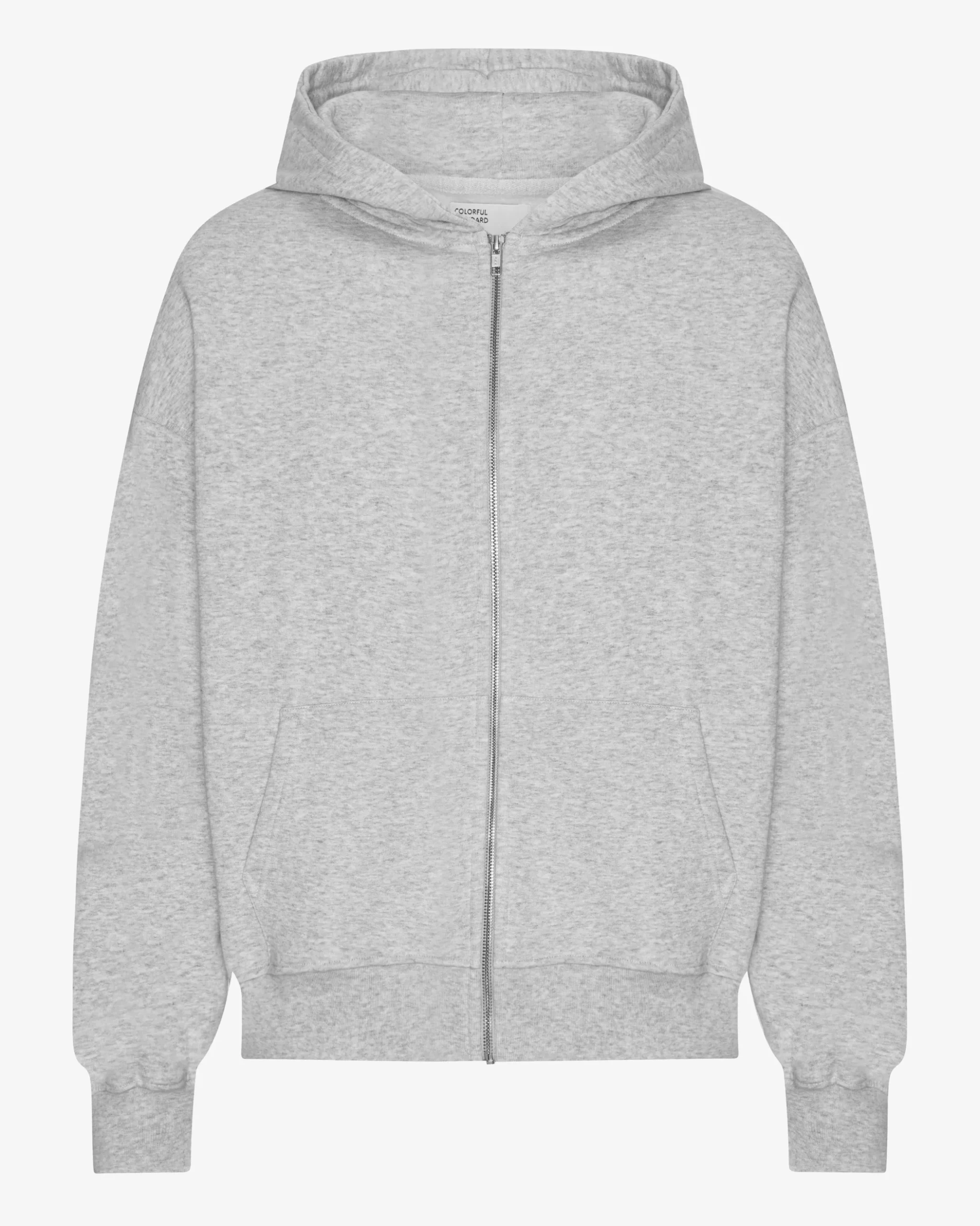 Organic Oversized Zip Hood - Snow Melange