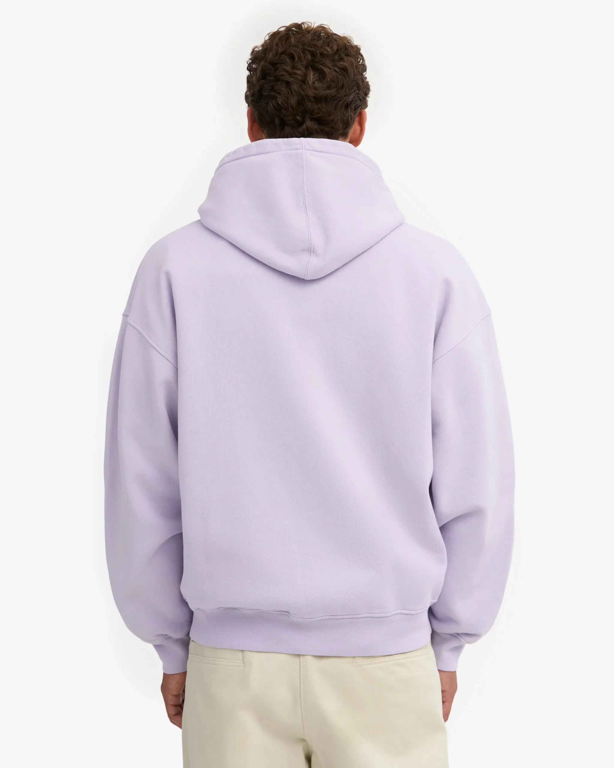 Organic Oversized Zip Hood - Soft Lavender