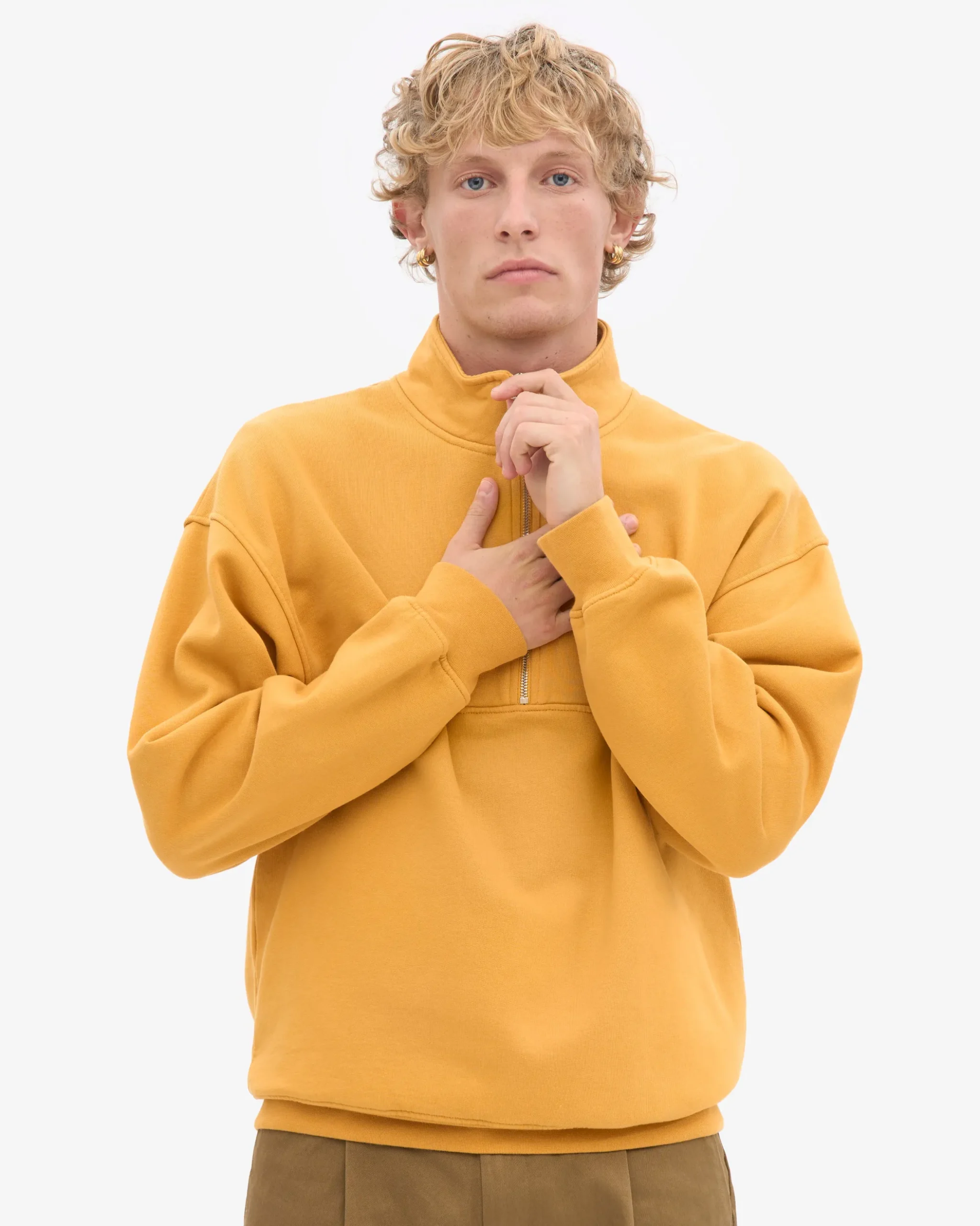 Organic Quarter Zip - Burned Yellow